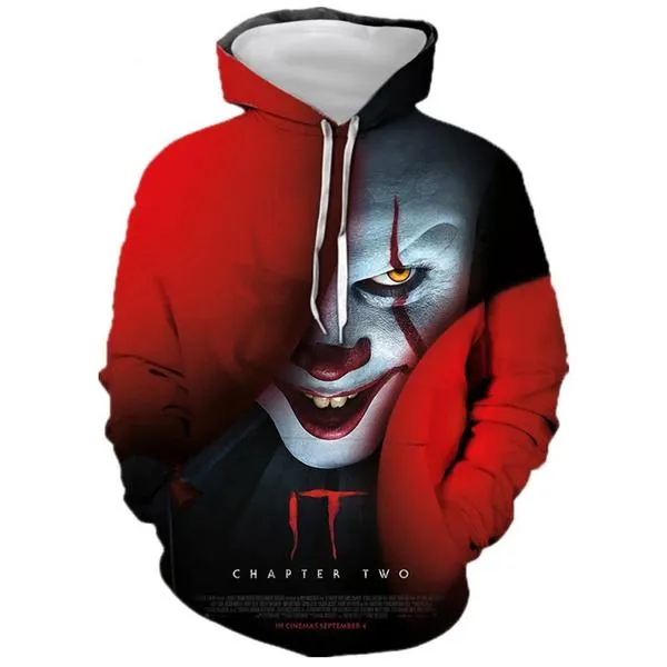 3D Printed The Dancing Clown Hooded Sweatshirt