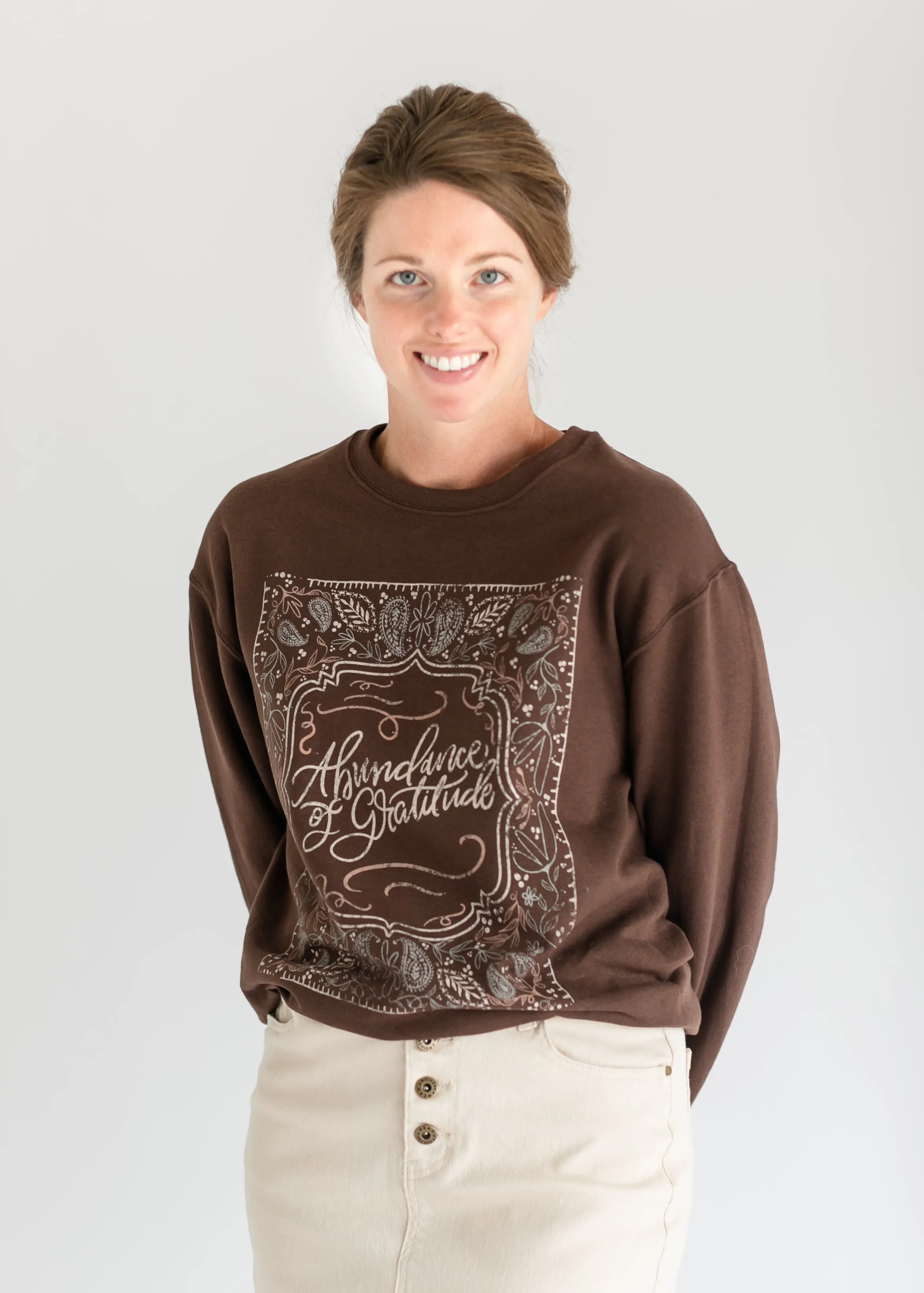 Abundance Crewneck Graphic Sweatshirt