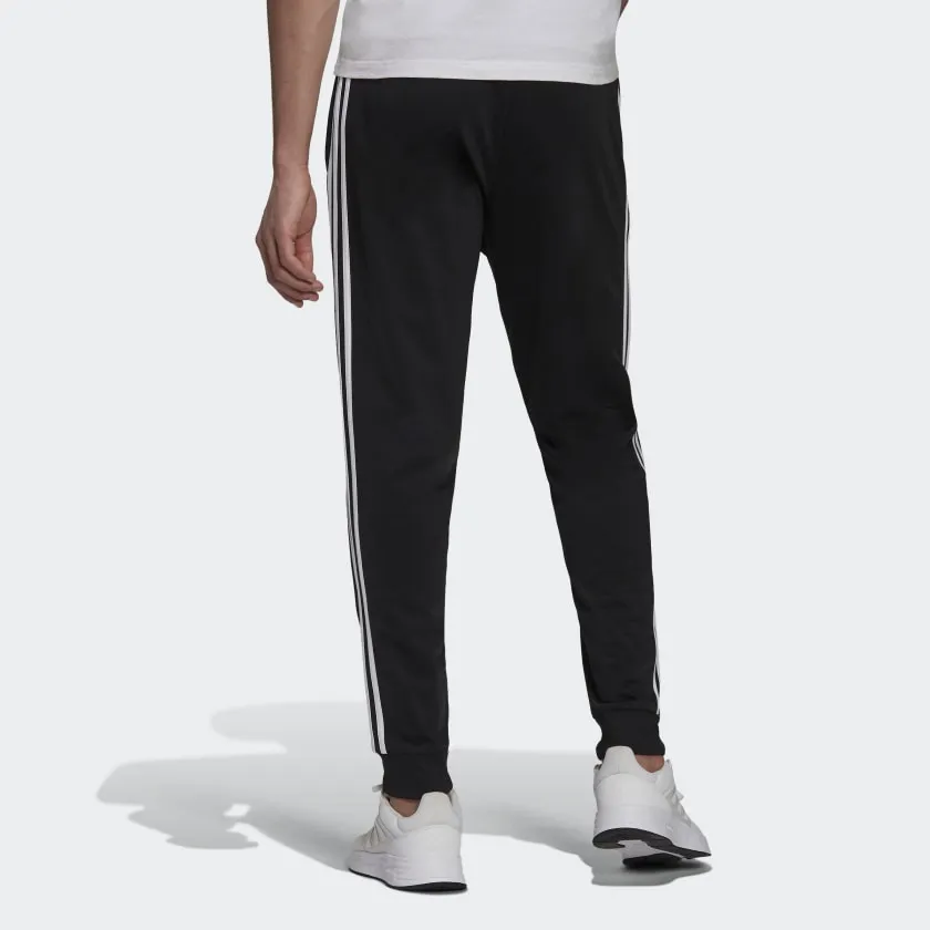 adidas Mens Essentials Warm-Up Tapered 3-Stripes Track Pants