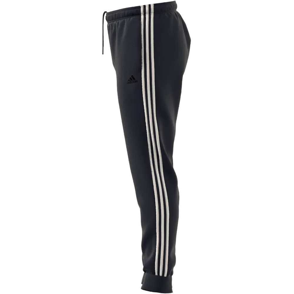 adidas Mens Essentials Warm-Up Tapered 3-Stripes Track Pants