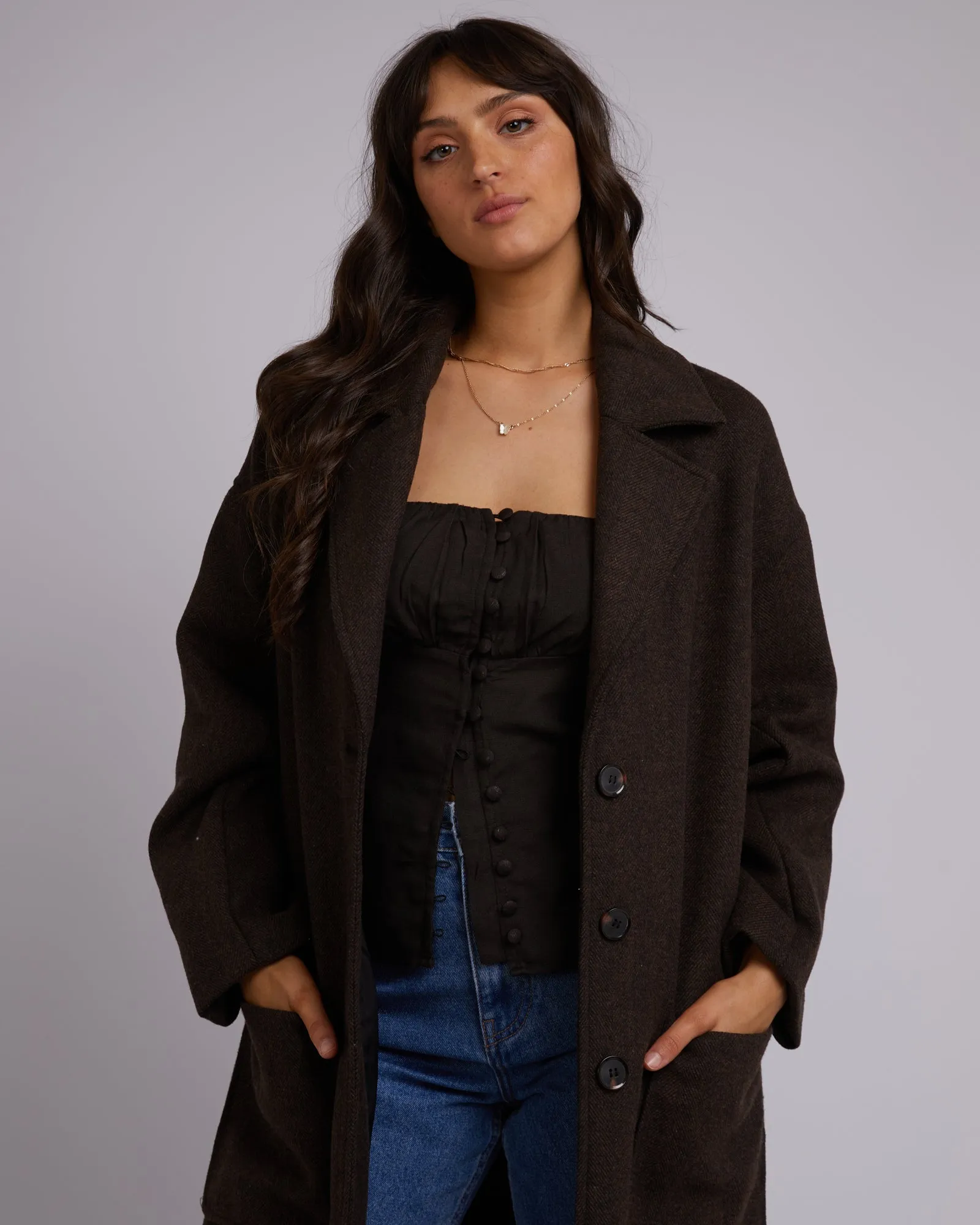 All About Eve Manhattan Coat Brown