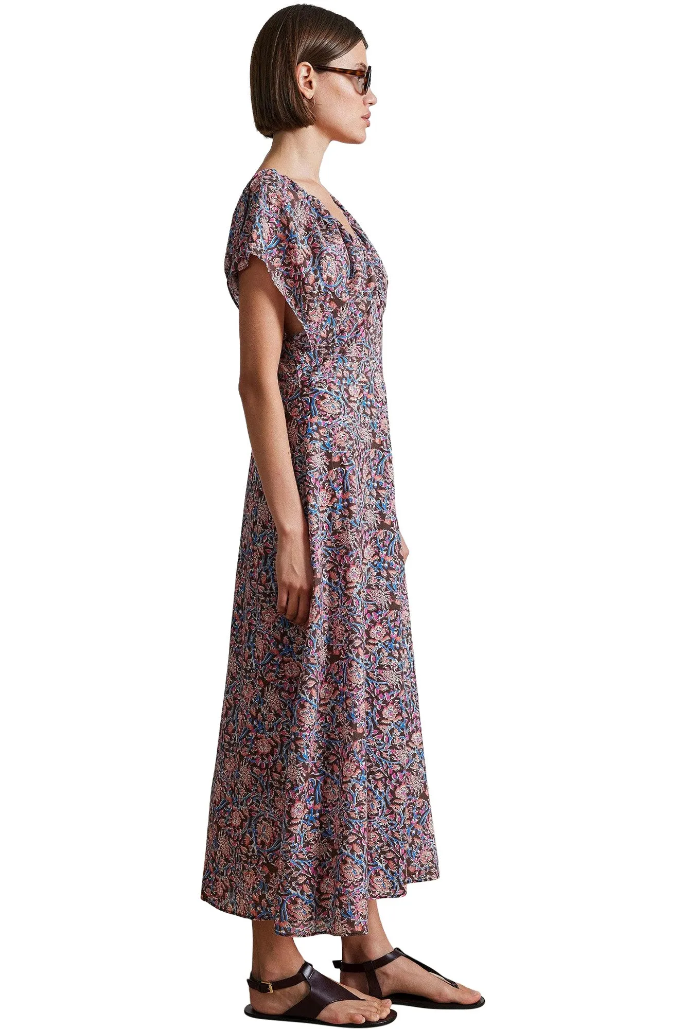 Apiece Apart Monet Ruched Maxi in Bella Floral