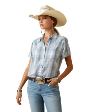 Ariat Women's REAL Billie Jean Summertime Plaid Short Sleeve Western Shirt 10045226