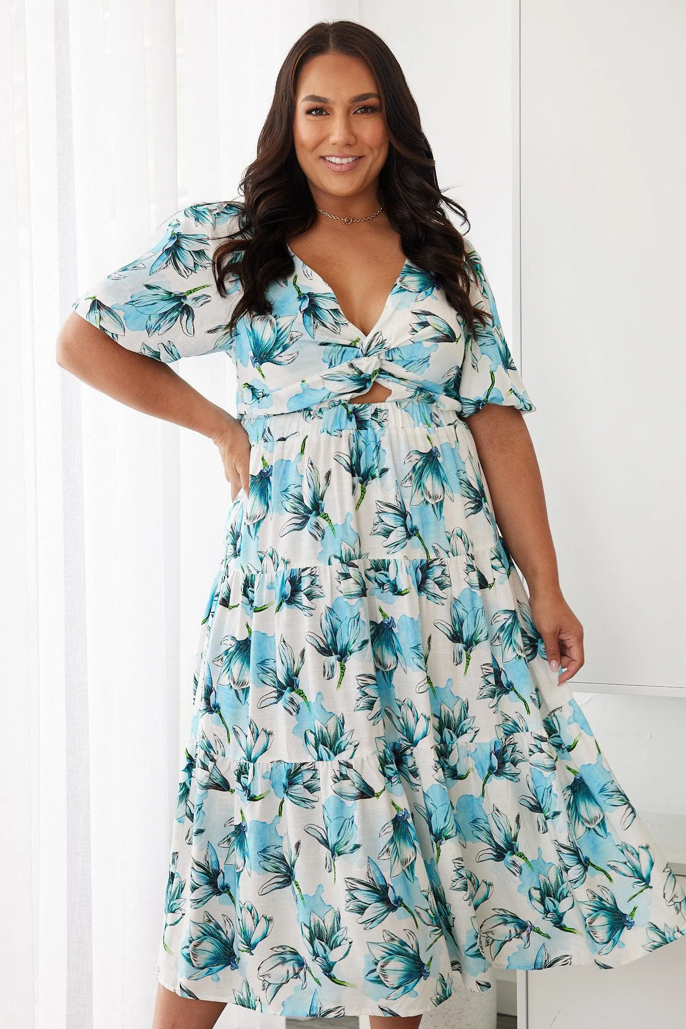 Ashlan Dress - Blue Floral