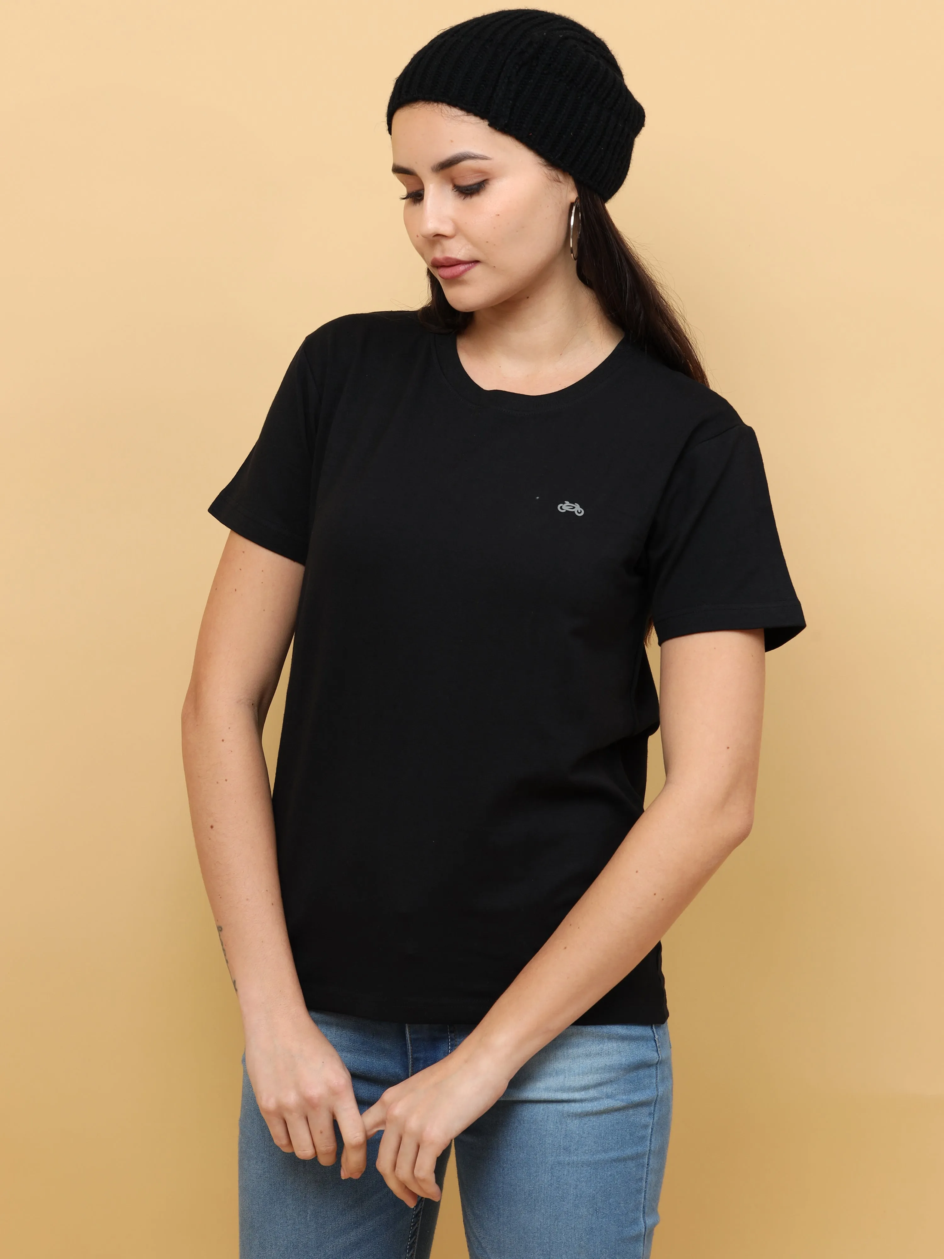 Black Womens Bamboo Fabric T-Shirt