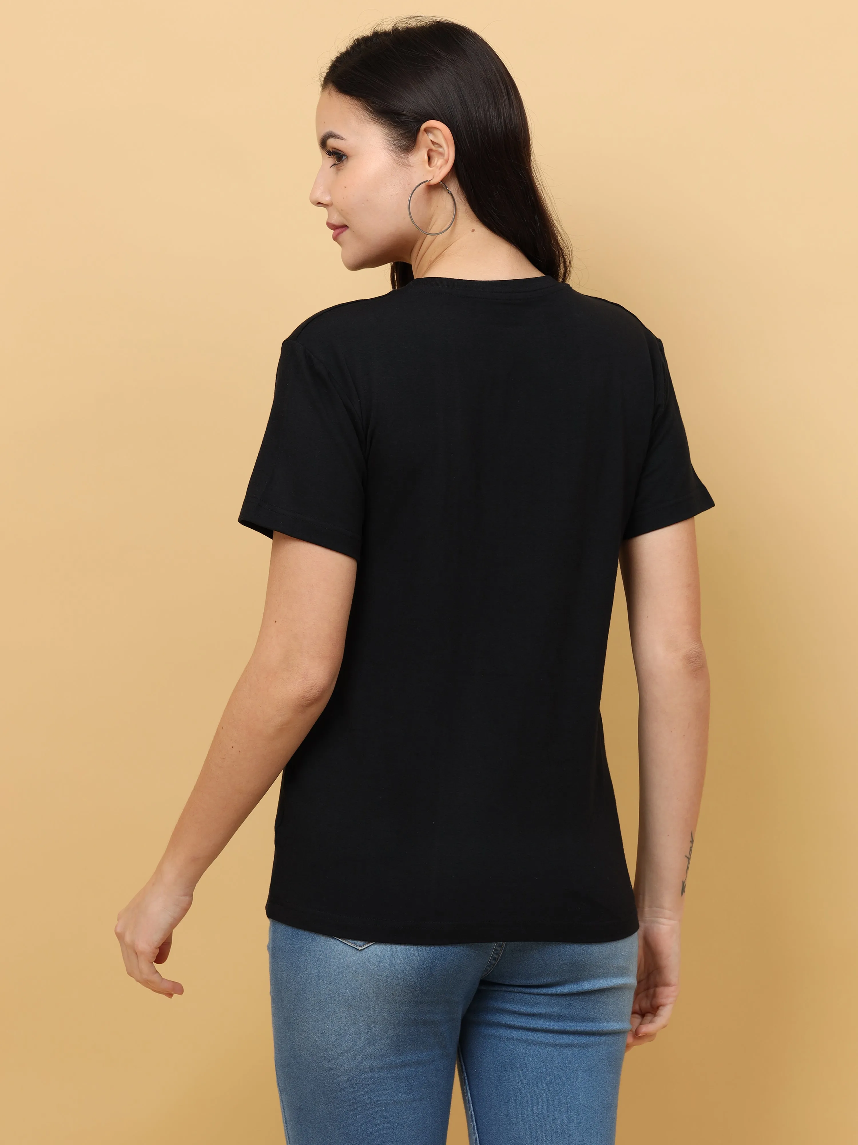 Black Womens Bamboo Fabric T-Shirt