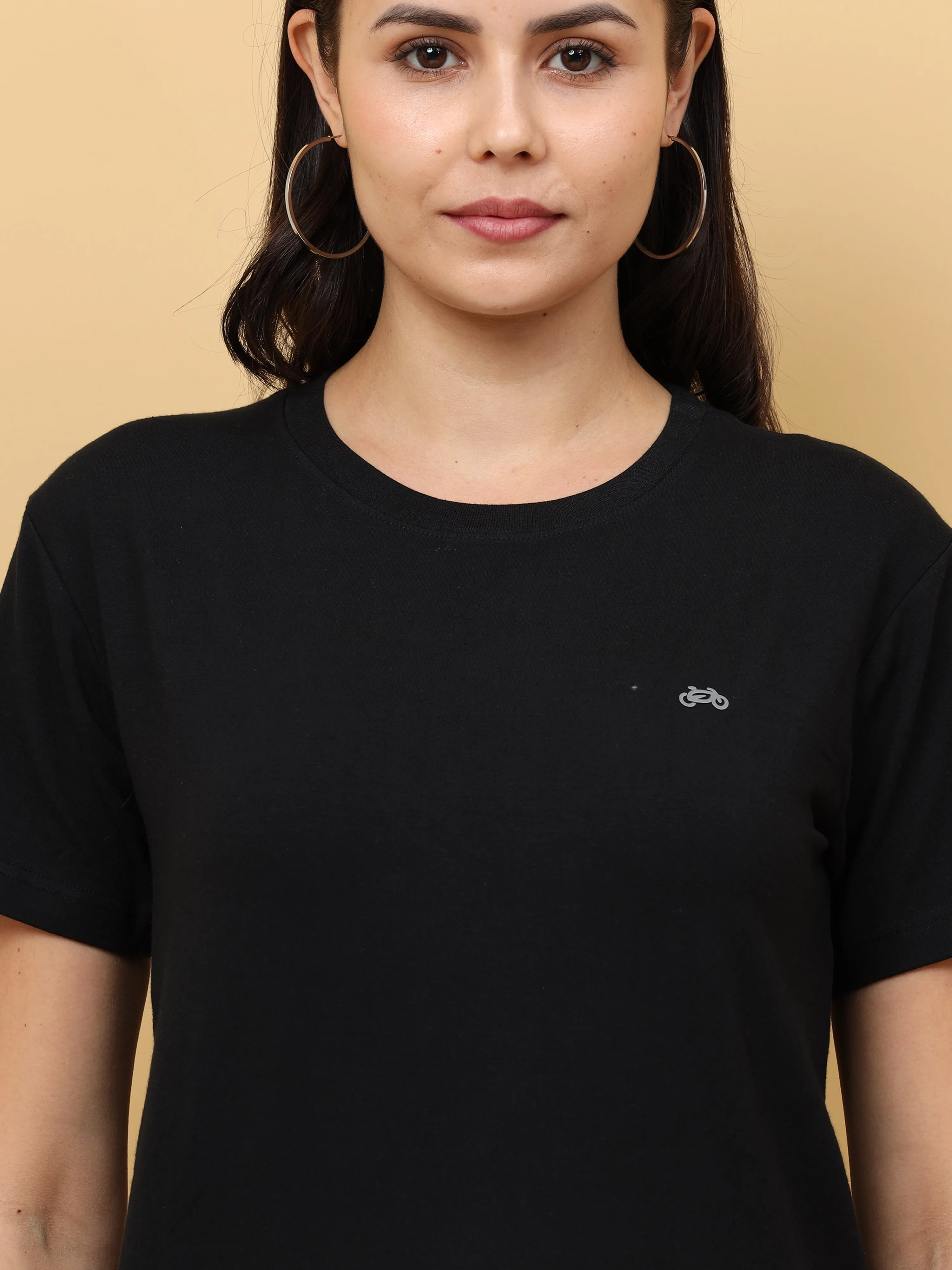 Black Womens Bamboo Fabric T-Shirt