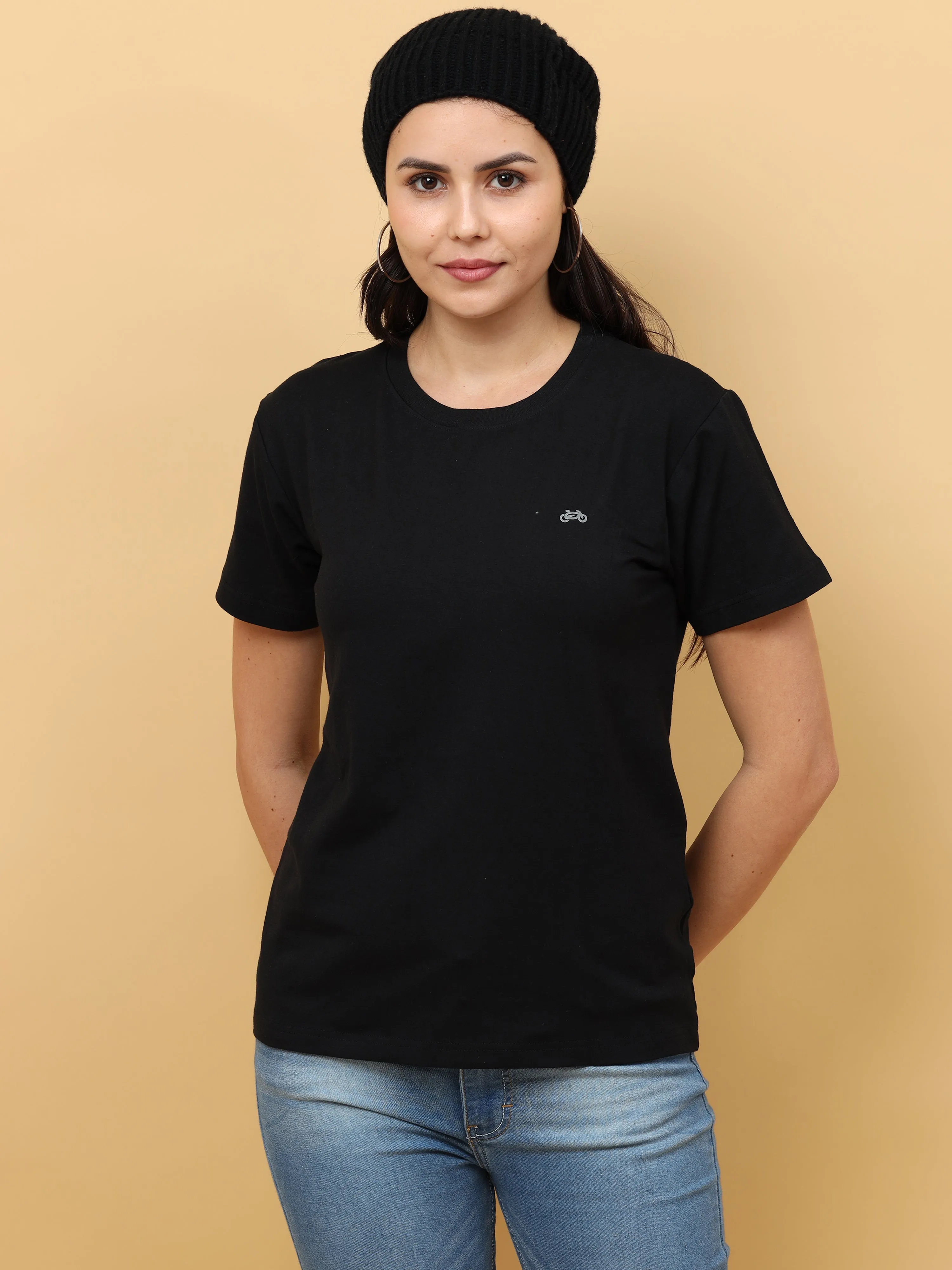 Black Womens Bamboo Fabric T-Shirt