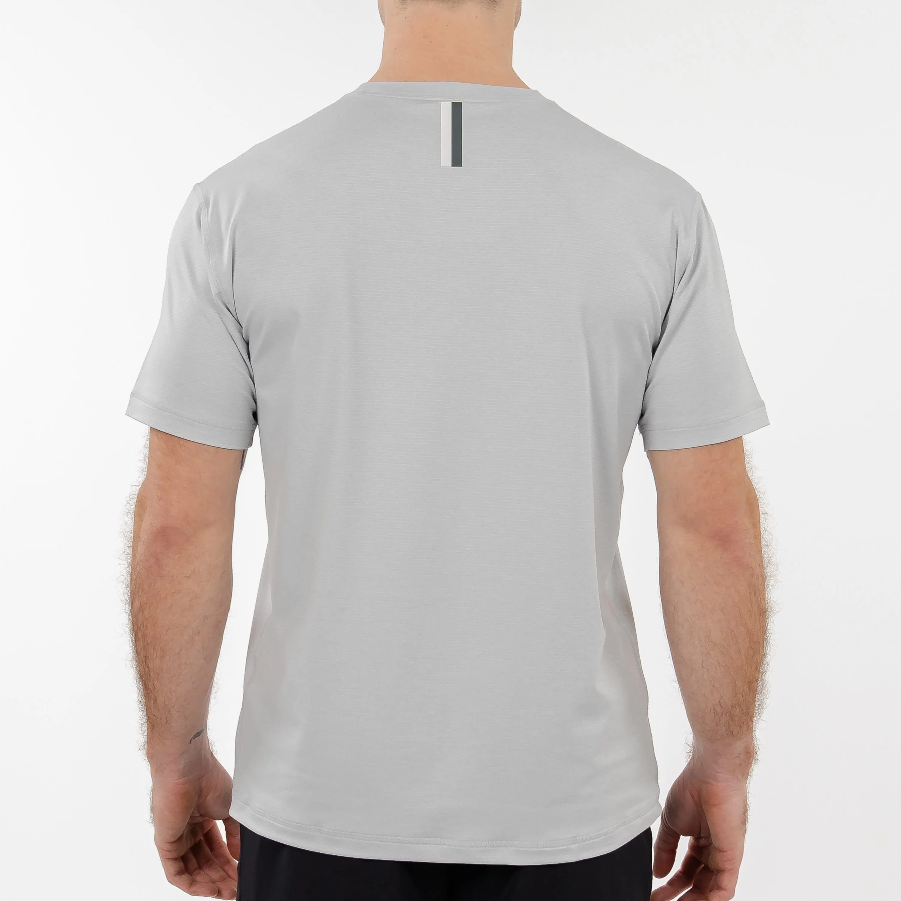 Blitz Tech Tee | Heather - Stratus Grey/White