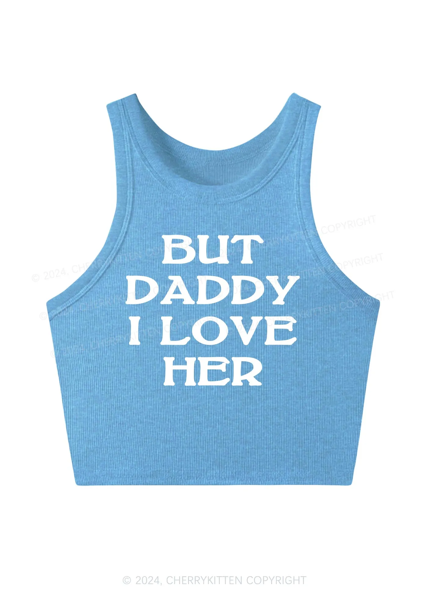 But Daddy I Love Her Y2K Crop Tank Top Cherrykitten