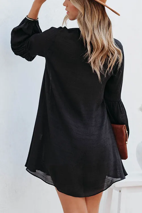 Button Down Cover Up Shirt Dress