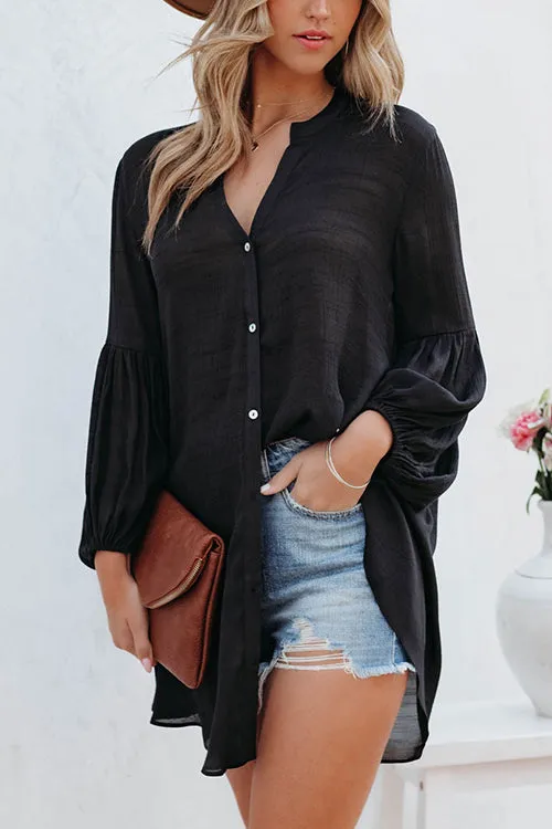 Button Down Cover Up Shirt Dress