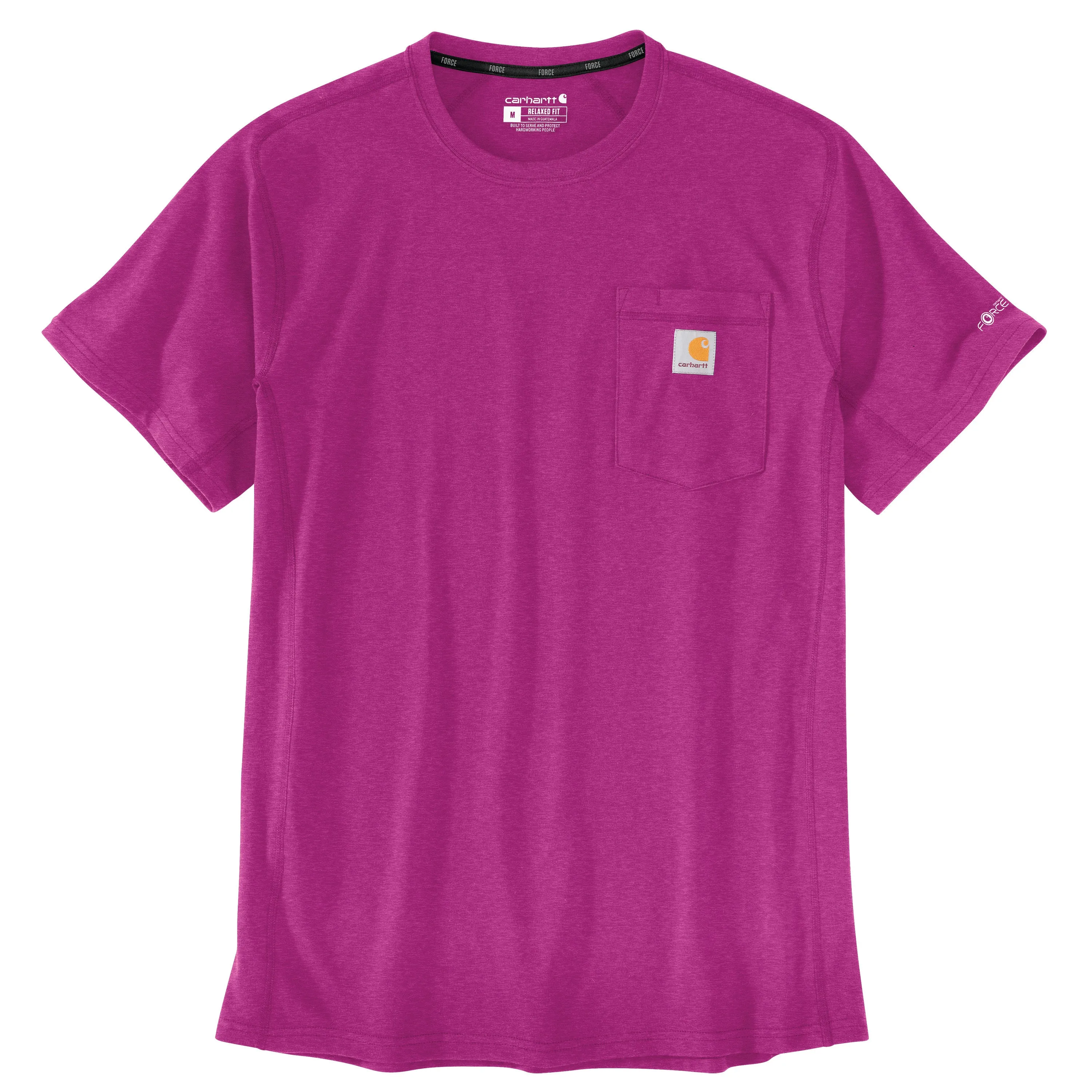 Carhartt Men's Force® Relaxed Fit Midweight Short Sleeve Pocket Tee_Magenta Agate