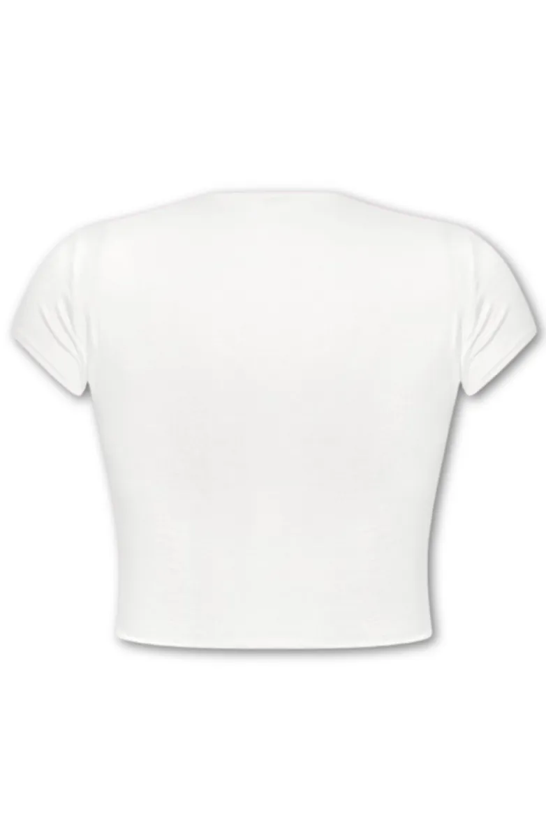 Cass Super Soft Crop Top (White)