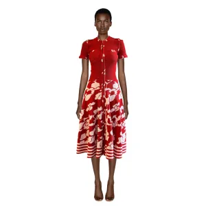 CHANEL Red Midi Dress | Size 36