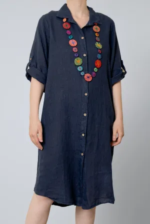 Claudia Linen Shirt Dress