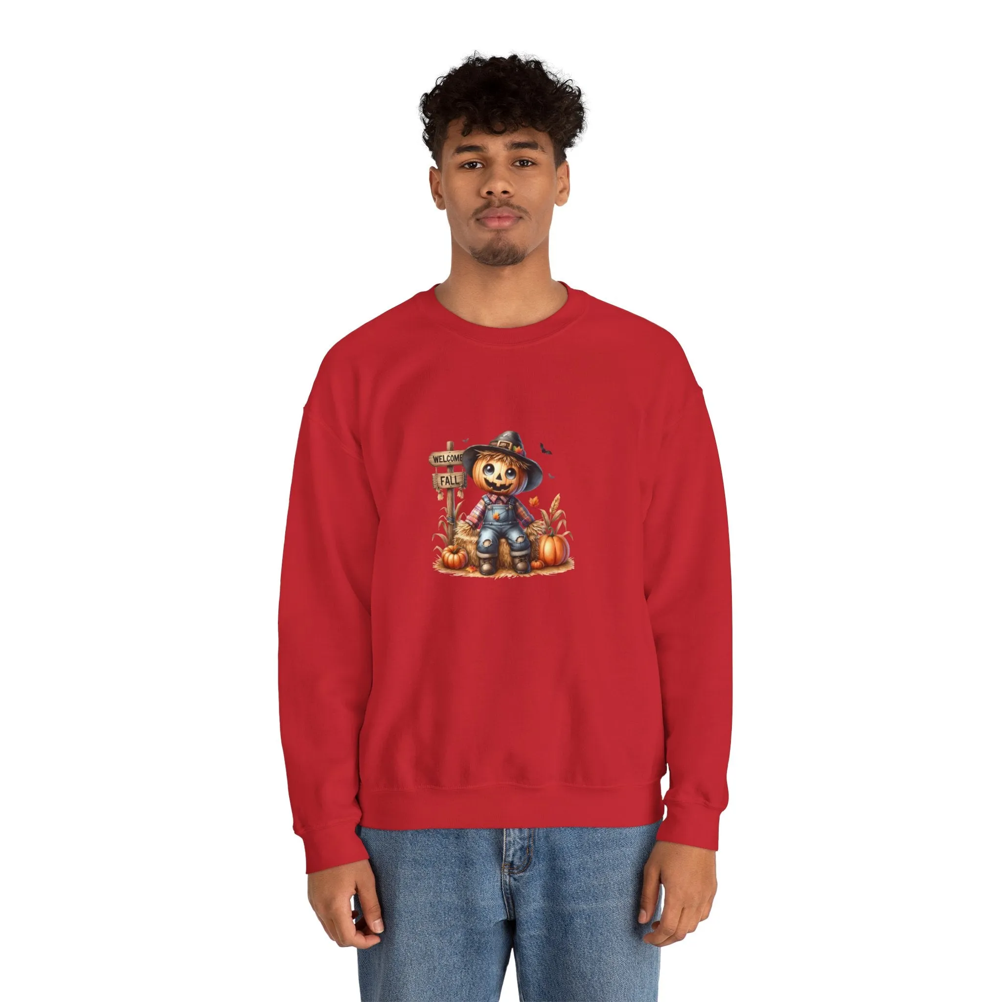 Fall Scarecrow Unisex Heavy Blend™ Crewneck Sweatshirt