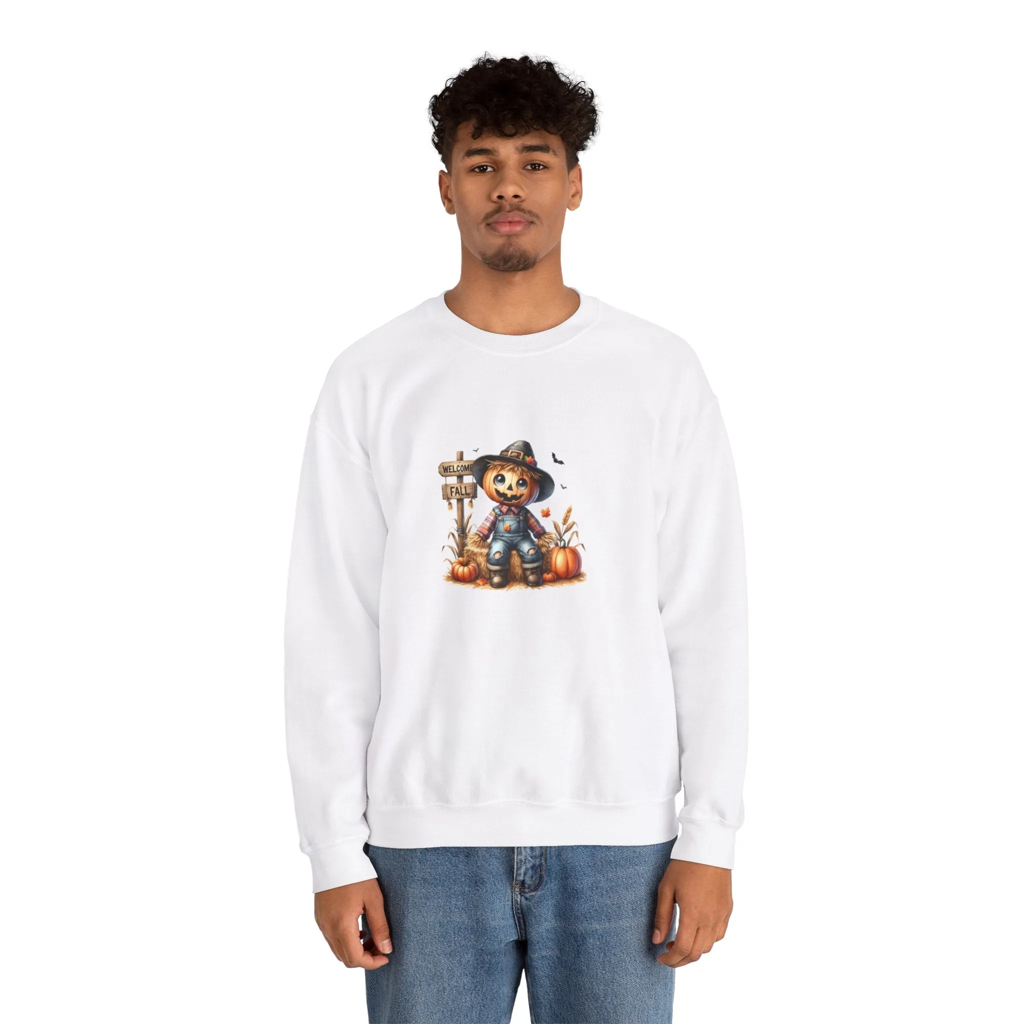 Fall Scarecrow Unisex Heavy Blend™ Crewneck Sweatshirt