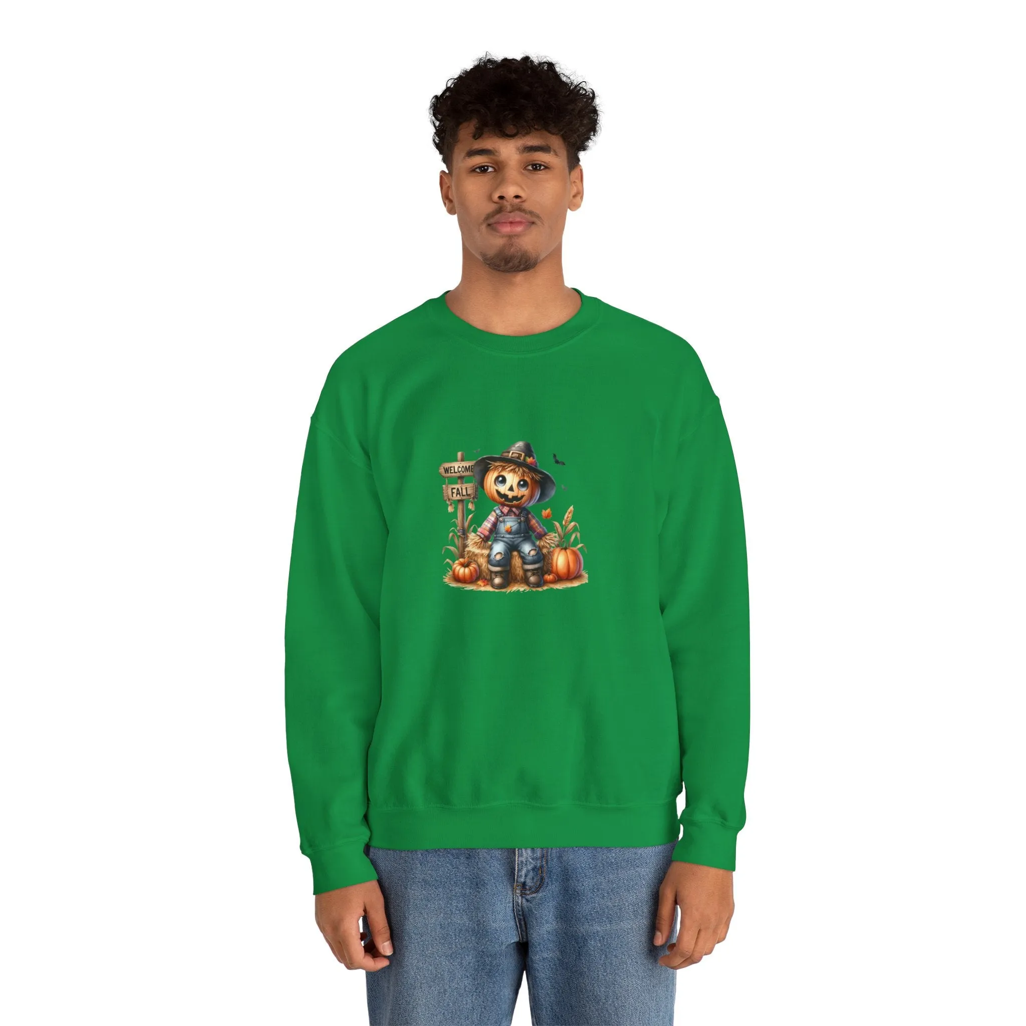 Fall Scarecrow Unisex Heavy Blend™ Crewneck Sweatshirt