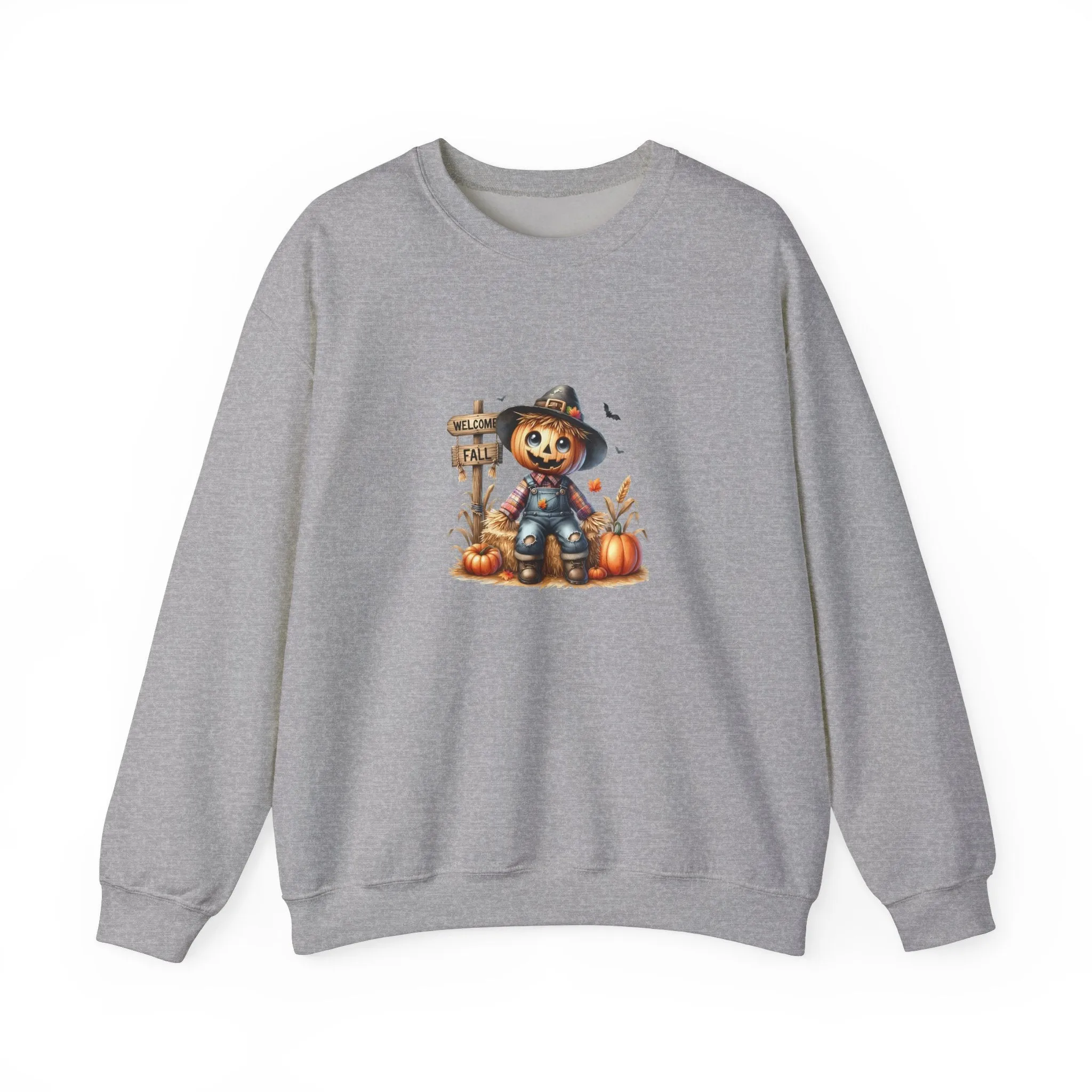 Fall Scarecrow Unisex Heavy Blend™ Crewneck Sweatshirt