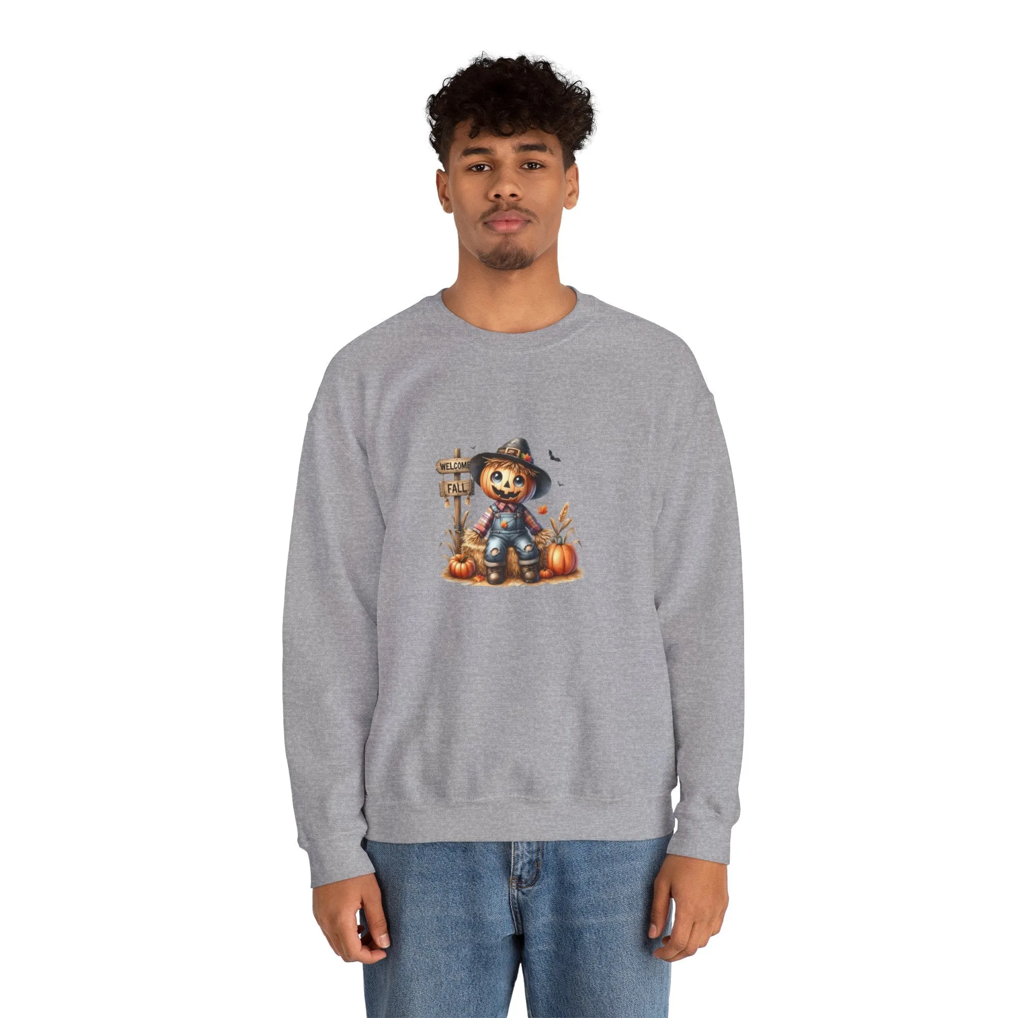 Fall Scarecrow Unisex Heavy Blend™ Crewneck Sweatshirt