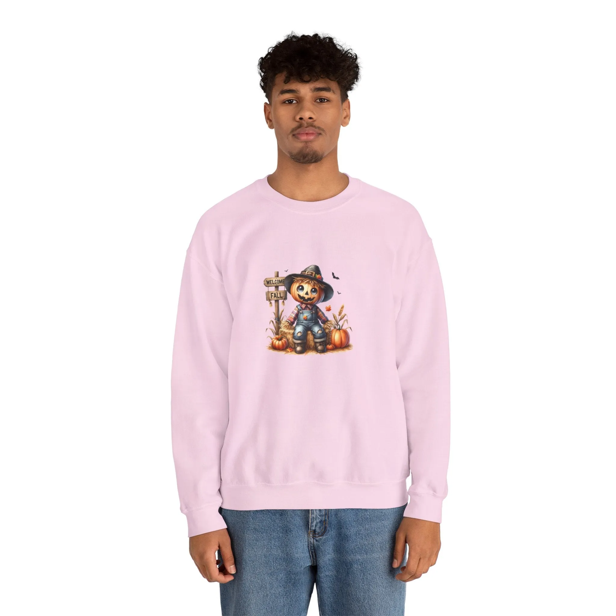 Fall Scarecrow Unisex Heavy Blend™ Crewneck Sweatshirt