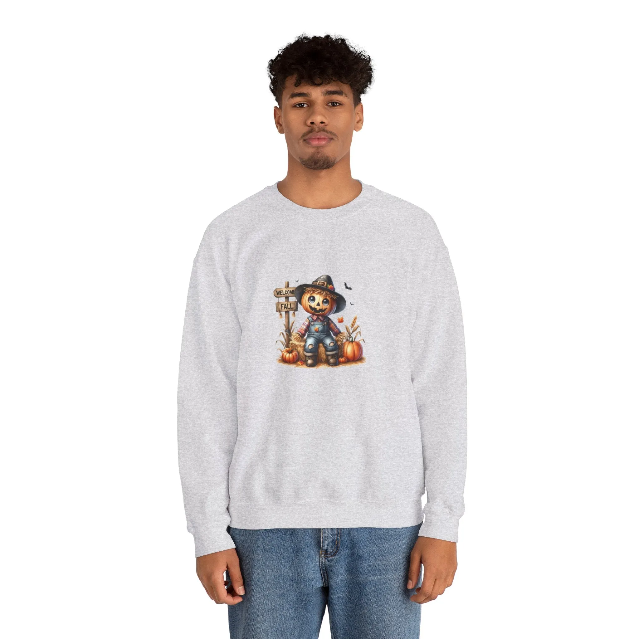 Fall Scarecrow Unisex Heavy Blend™ Crewneck Sweatshirt