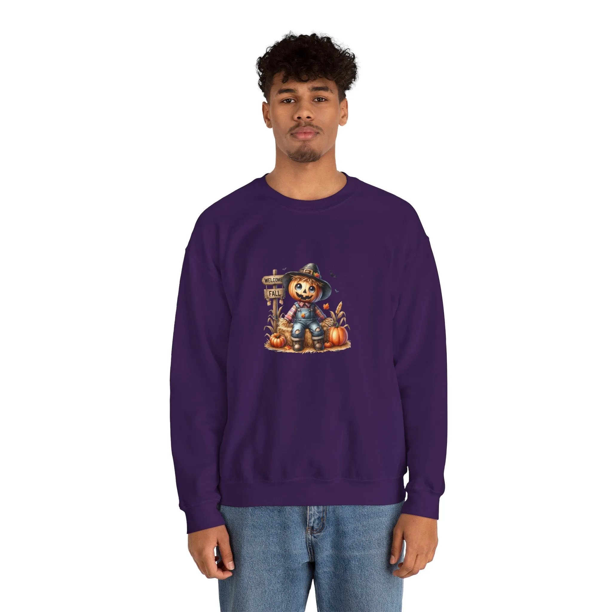 Fall Scarecrow Unisex Heavy Blend™ Crewneck Sweatshirt