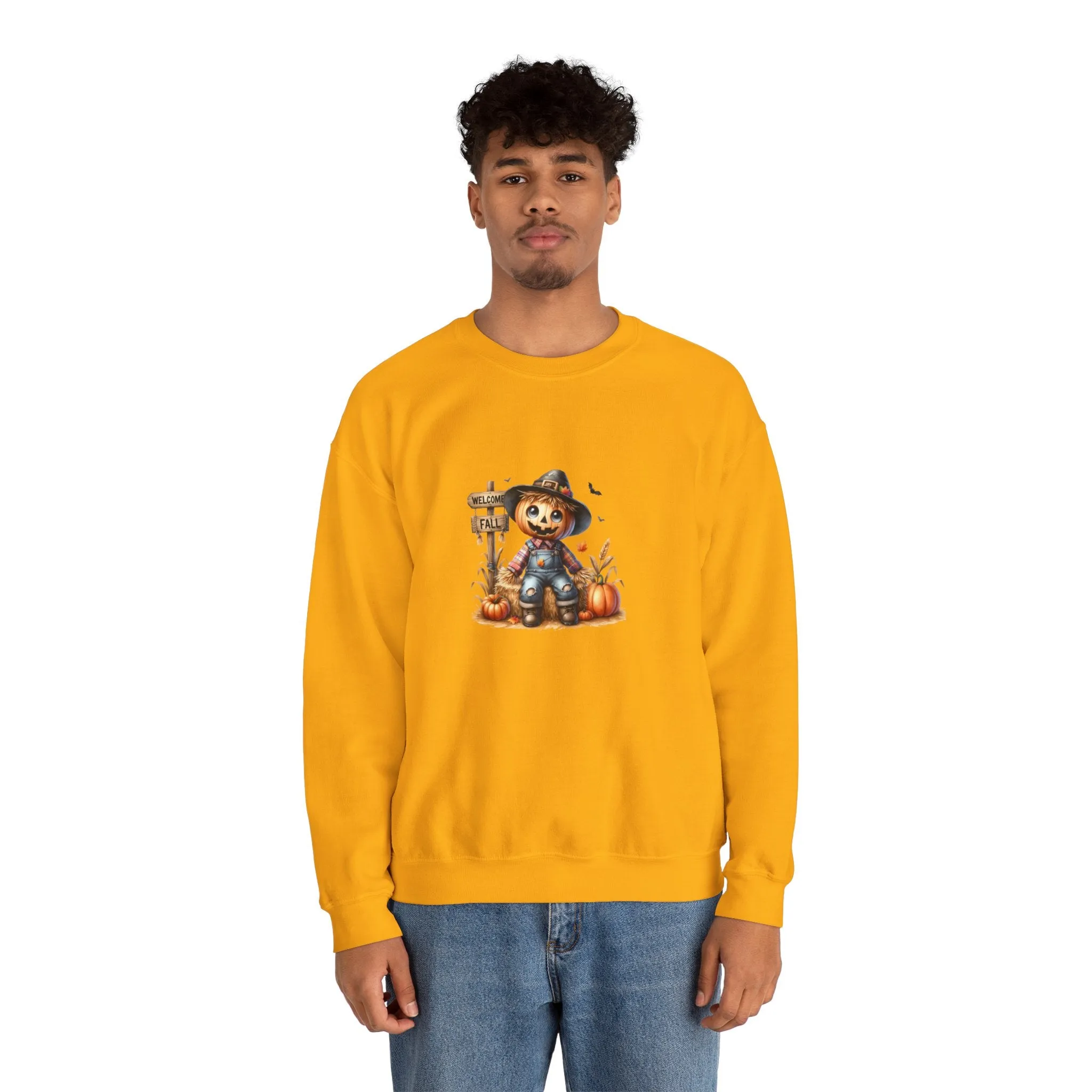 Fall Scarecrow Unisex Heavy Blend™ Crewneck Sweatshirt