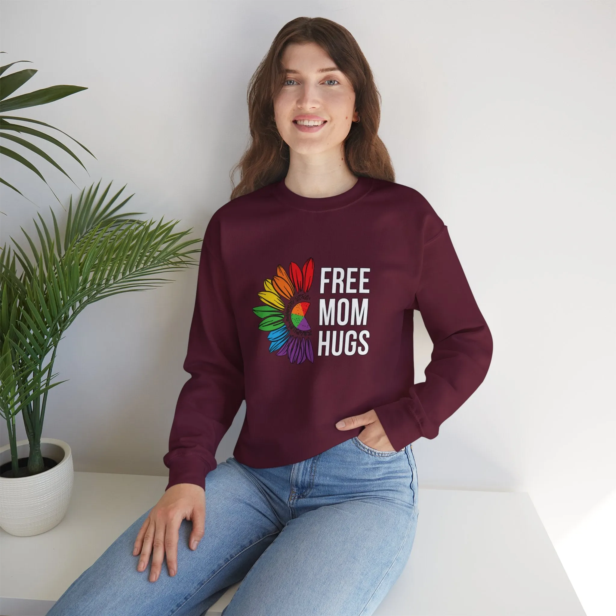 Free Mom Hugs Unisex Heavy Blend™ Crewneck Sweatshirt