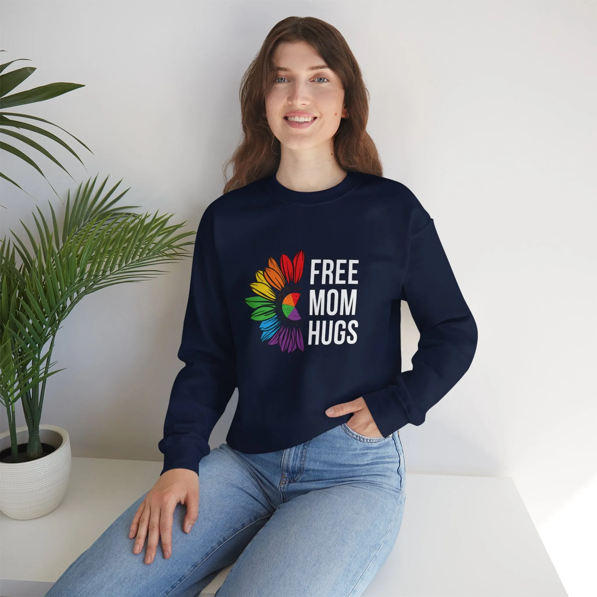 Free Mom Hugs Unisex Heavy Blend™ Crewneck Sweatshirt