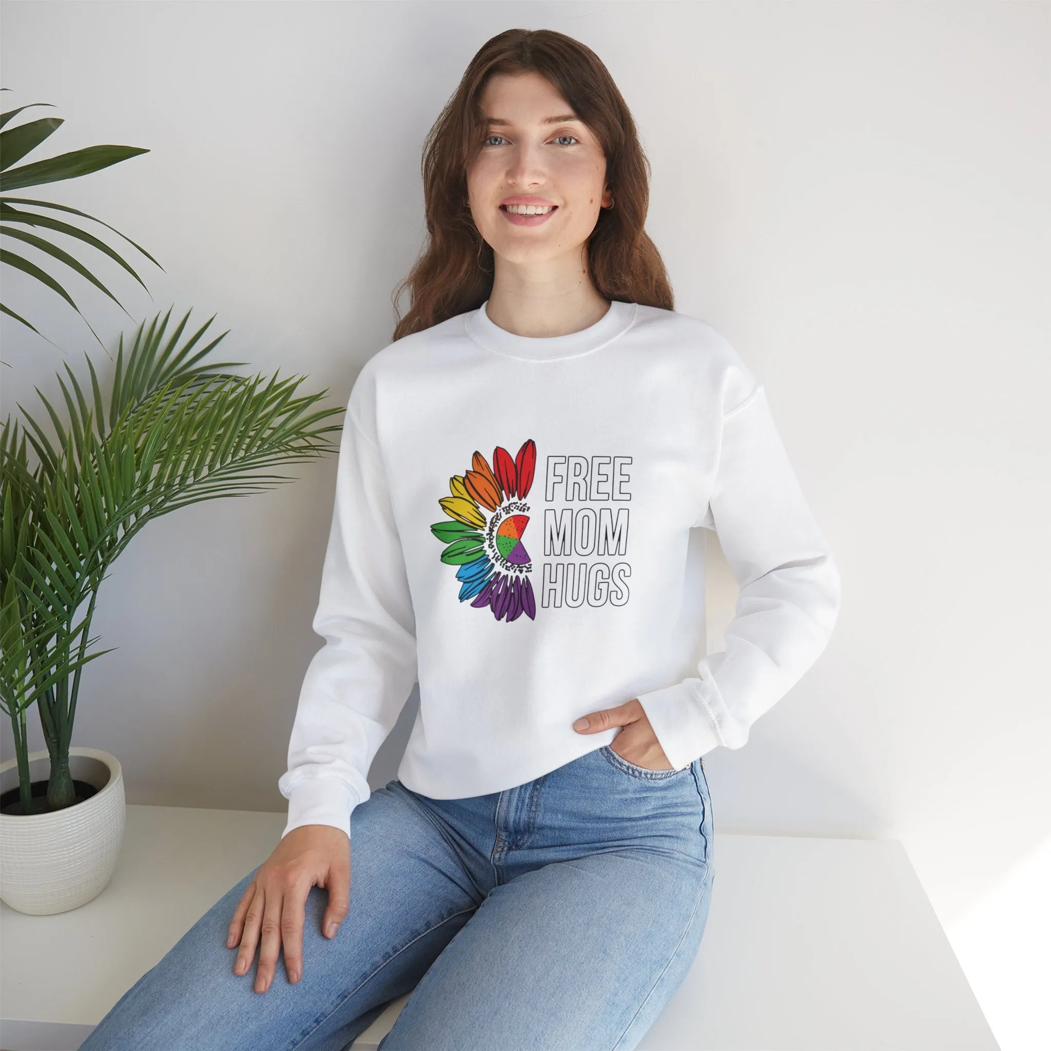 Free Mom Hugs Unisex Heavy Blend™ Crewneck Sweatshirt