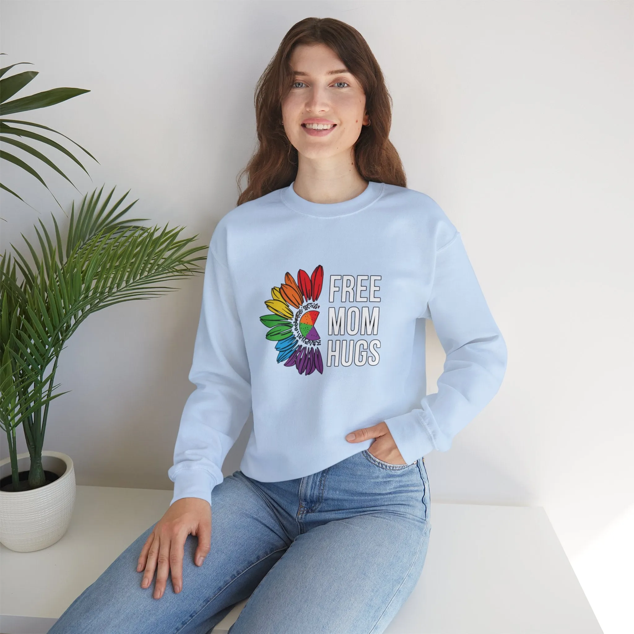 Free Mom Hugs Unisex Heavy Blend™ Crewneck Sweatshirt