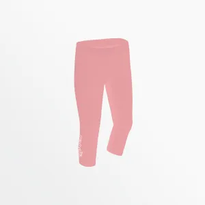 GIRL'S MID RISE LOGO 3/4 COTTON LEGGINGS