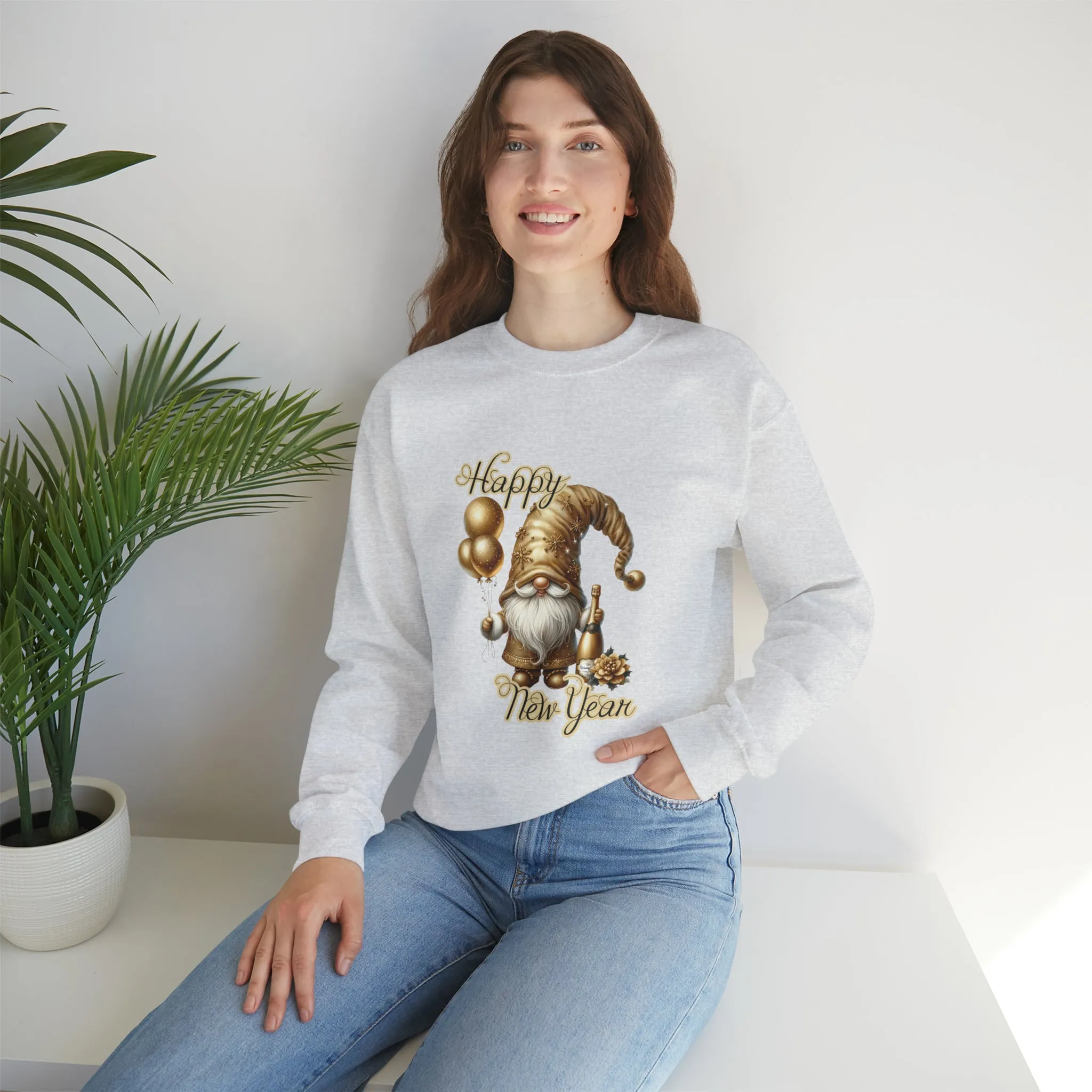 Gnome New Year Unisex Heavy Blend™ Crewneck Sweatshirt