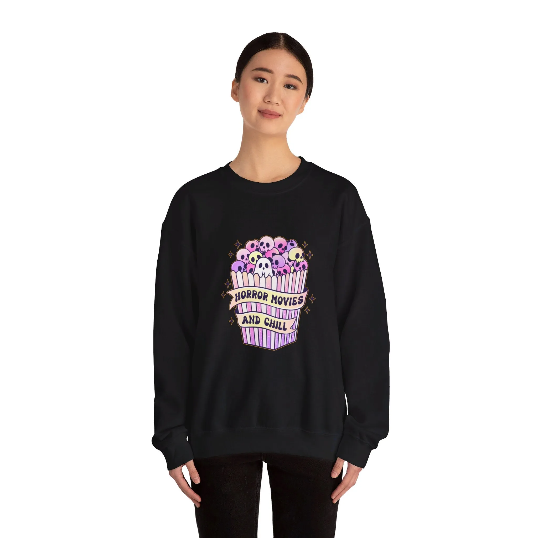 Horror Movies & Chill Unisex Heavy Blend™ Crewneck Sweatshirt