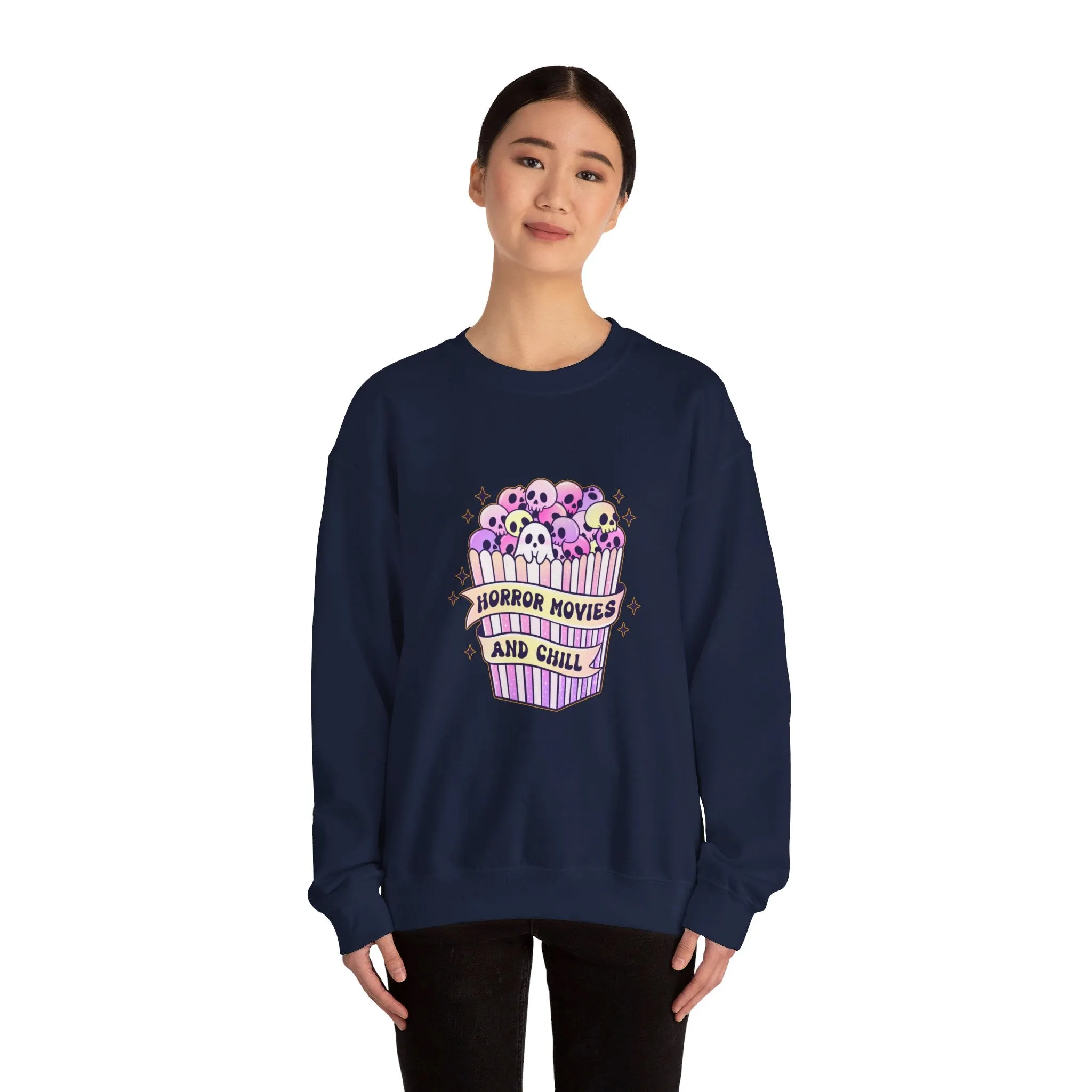 Horror Movies & Chill Unisex Heavy Blend™ Crewneck Sweatshirt