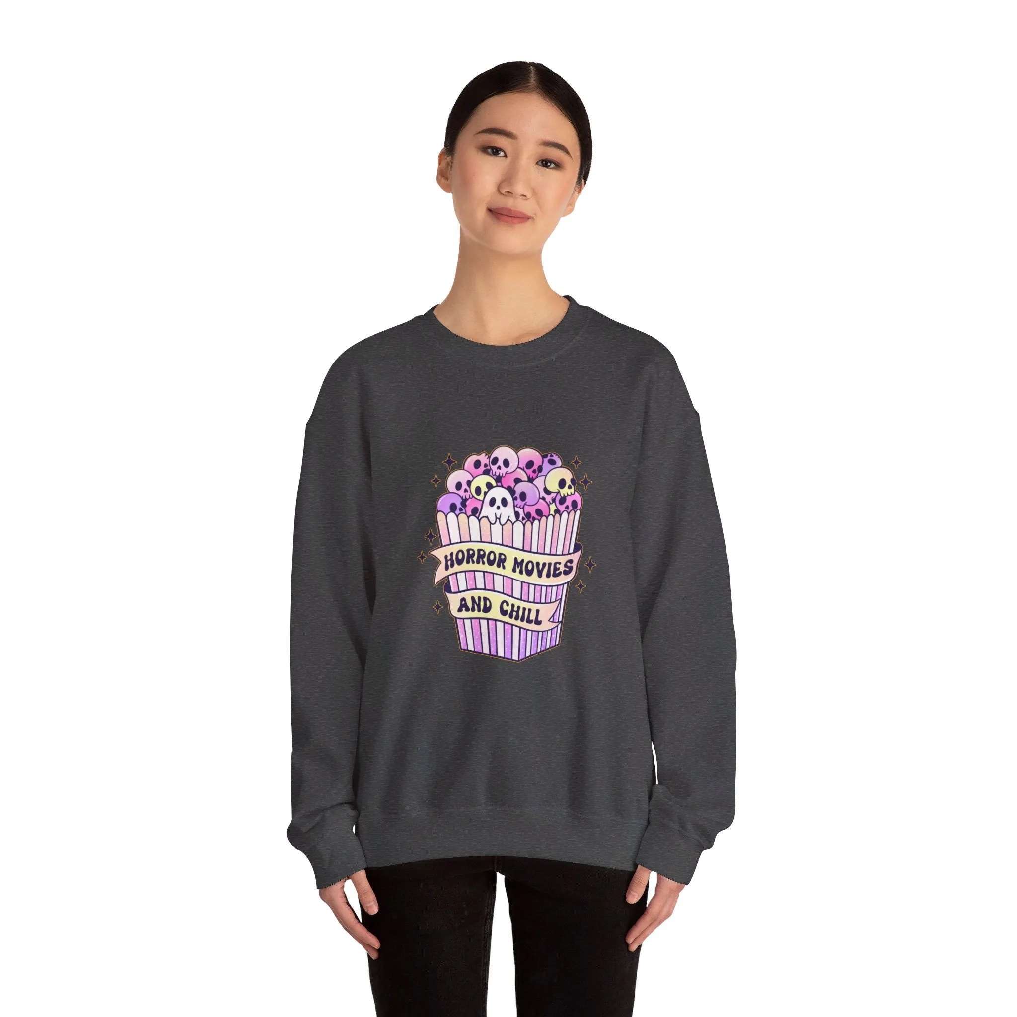 Horror Movies & Chill Unisex Heavy Blend™ Crewneck Sweatshirt