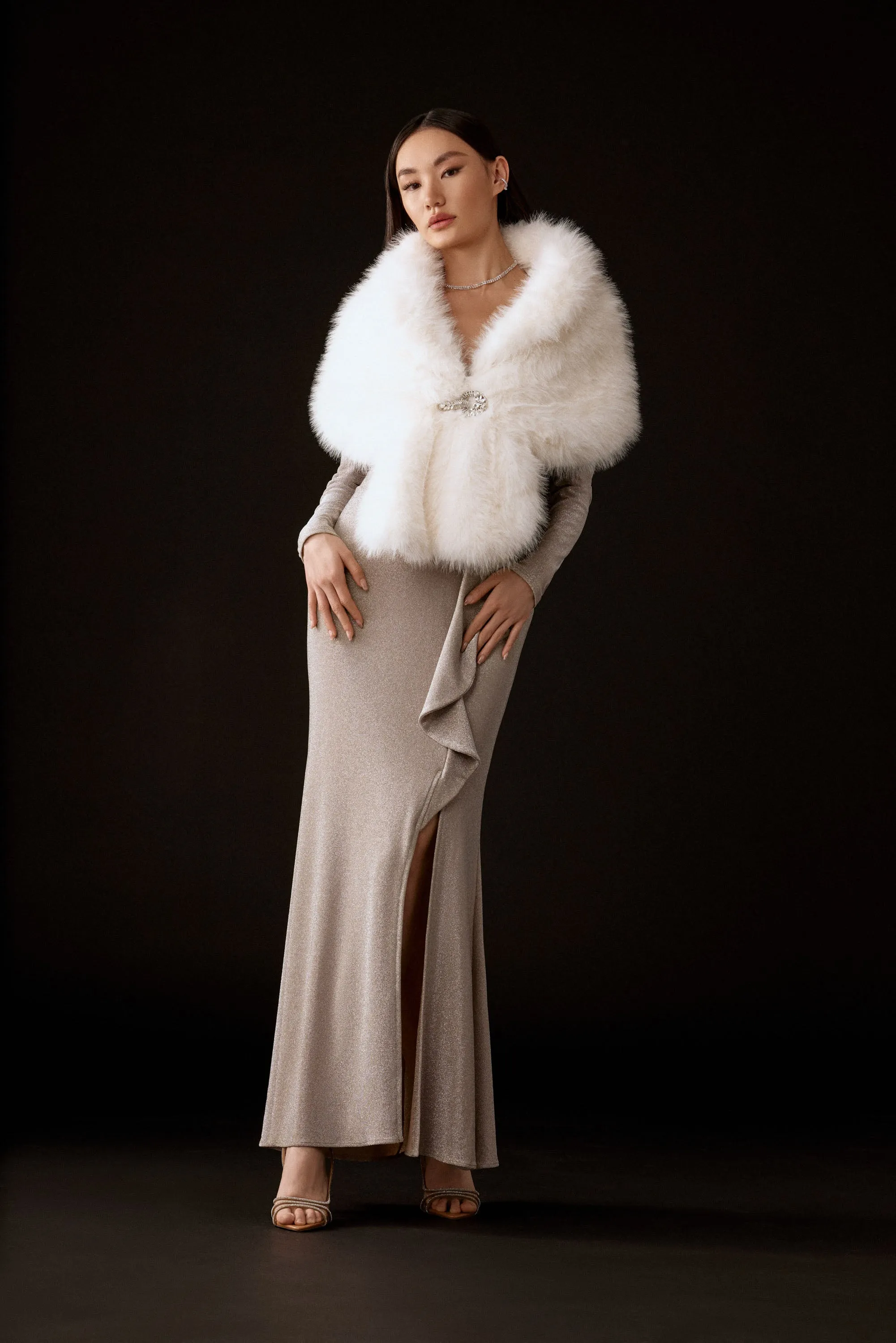 Joseph Ribkoff Faux Fur Cape