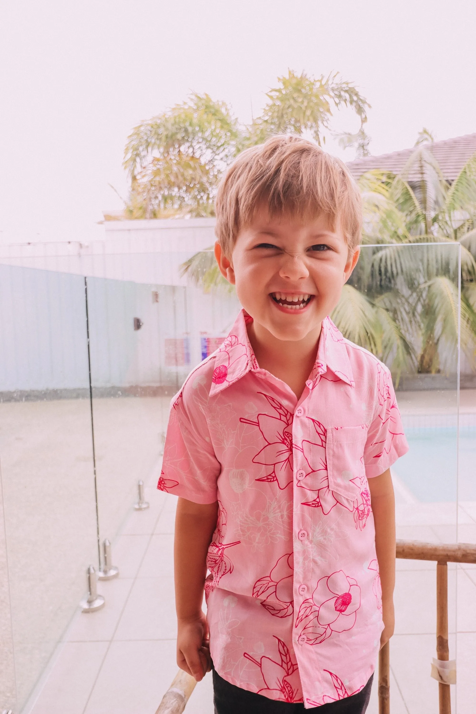 Kid's Button Up Shirt - Pretty in Pink