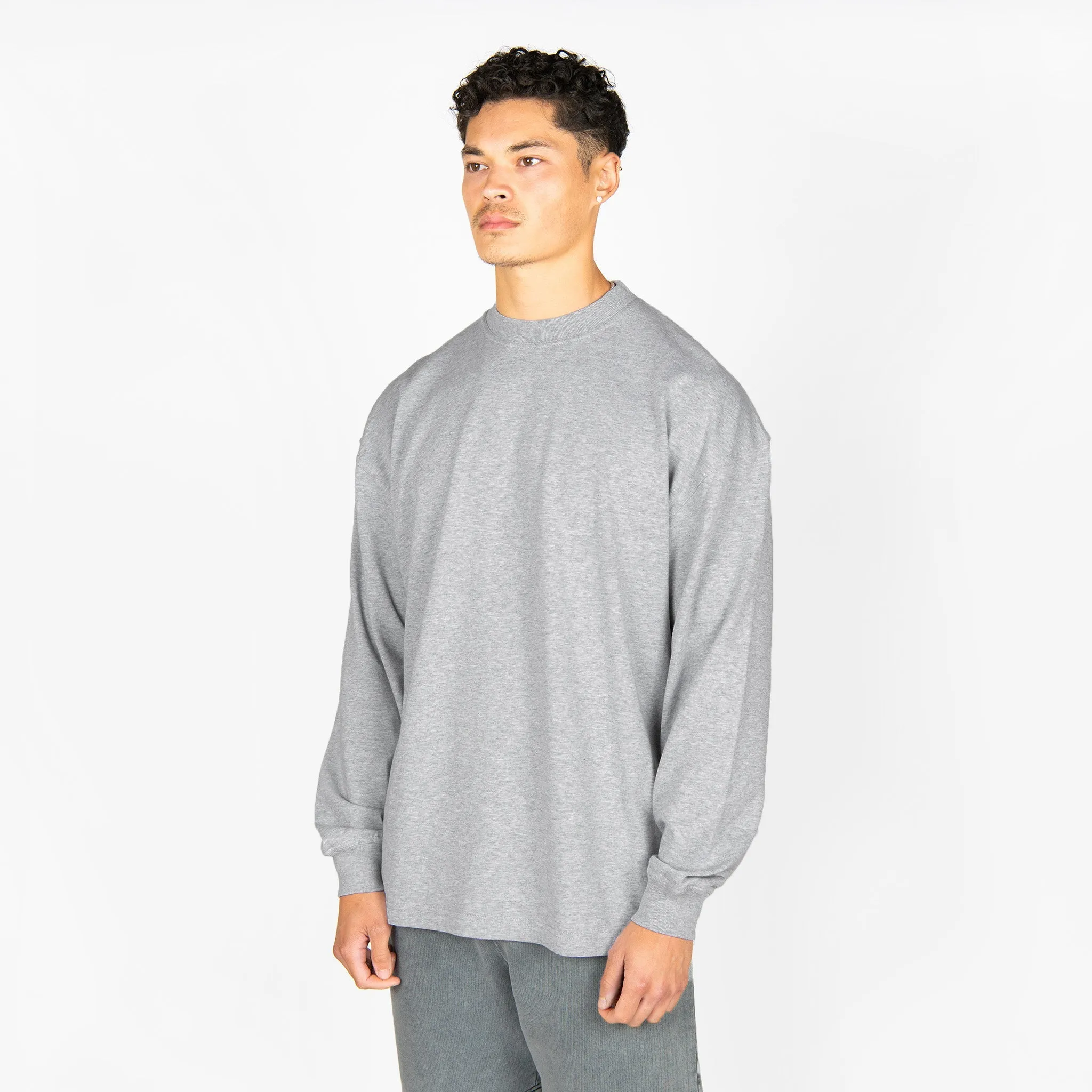 Long Sleeve T-Shirt - Light Marl Grey