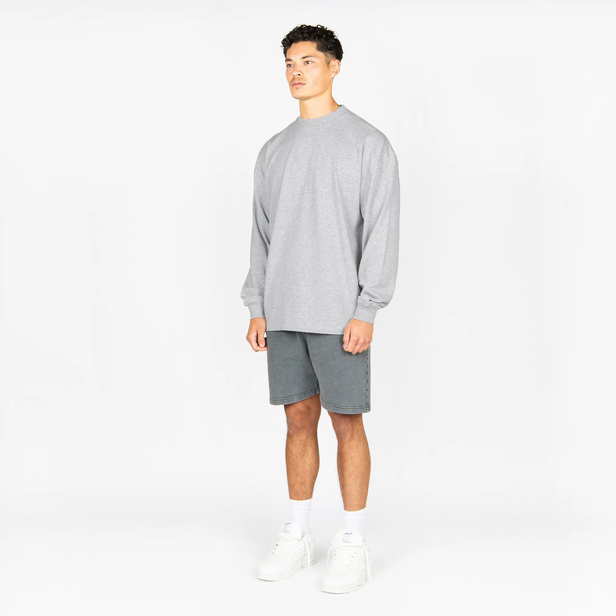 Long Sleeve T-Shirt - Light Marl Grey