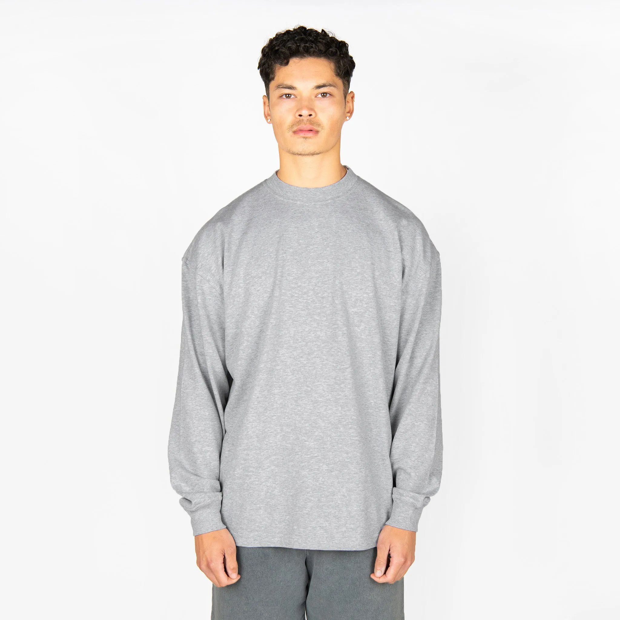 Long Sleeve T-Shirt - Light Marl Grey