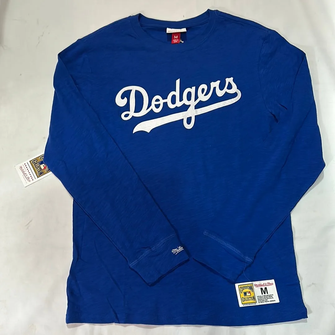 Los Angeles Dodgers MLB Mitchell & Ness Cooperstown Collection Legendary Slub Long Sleeve Mens T-Shirt