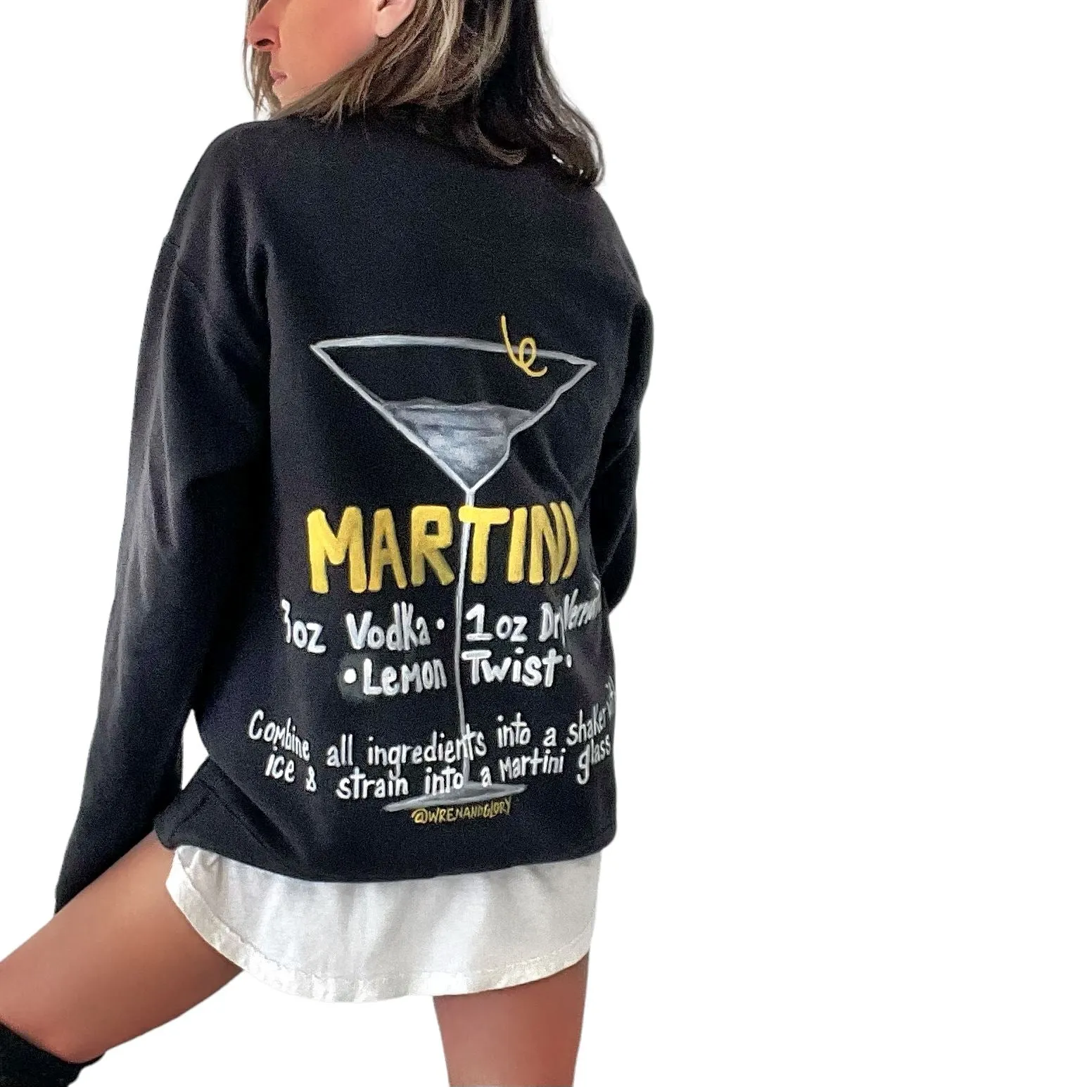 'Martini Time' Painted Crewneck