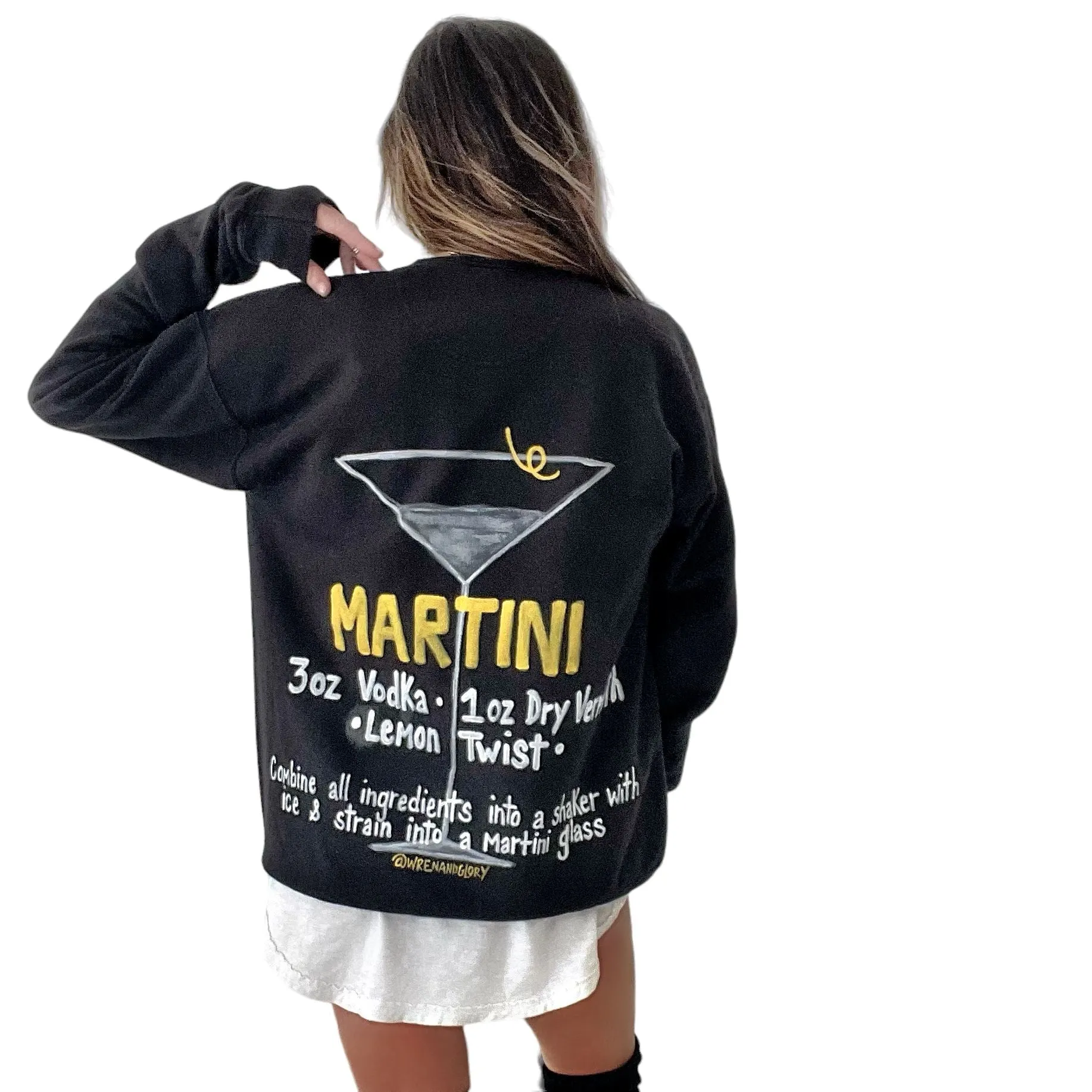 'Martini Time' Painted Crewneck