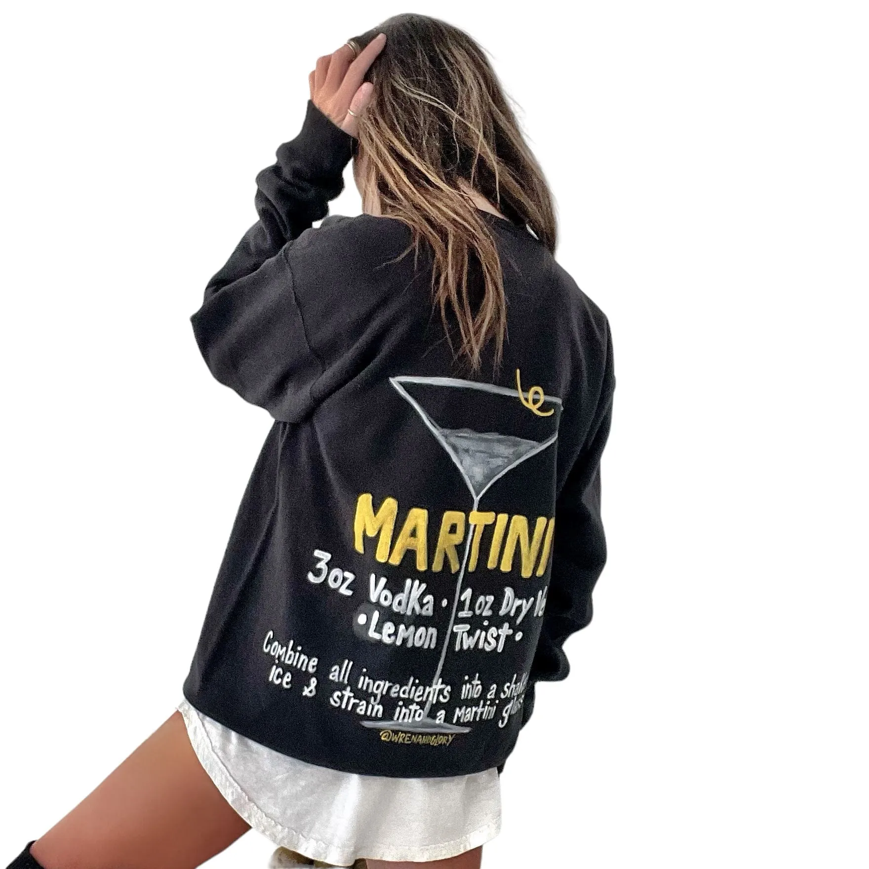 'Martini Time' Painted Crewneck