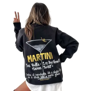 'Martini Time' Painted Crewneck