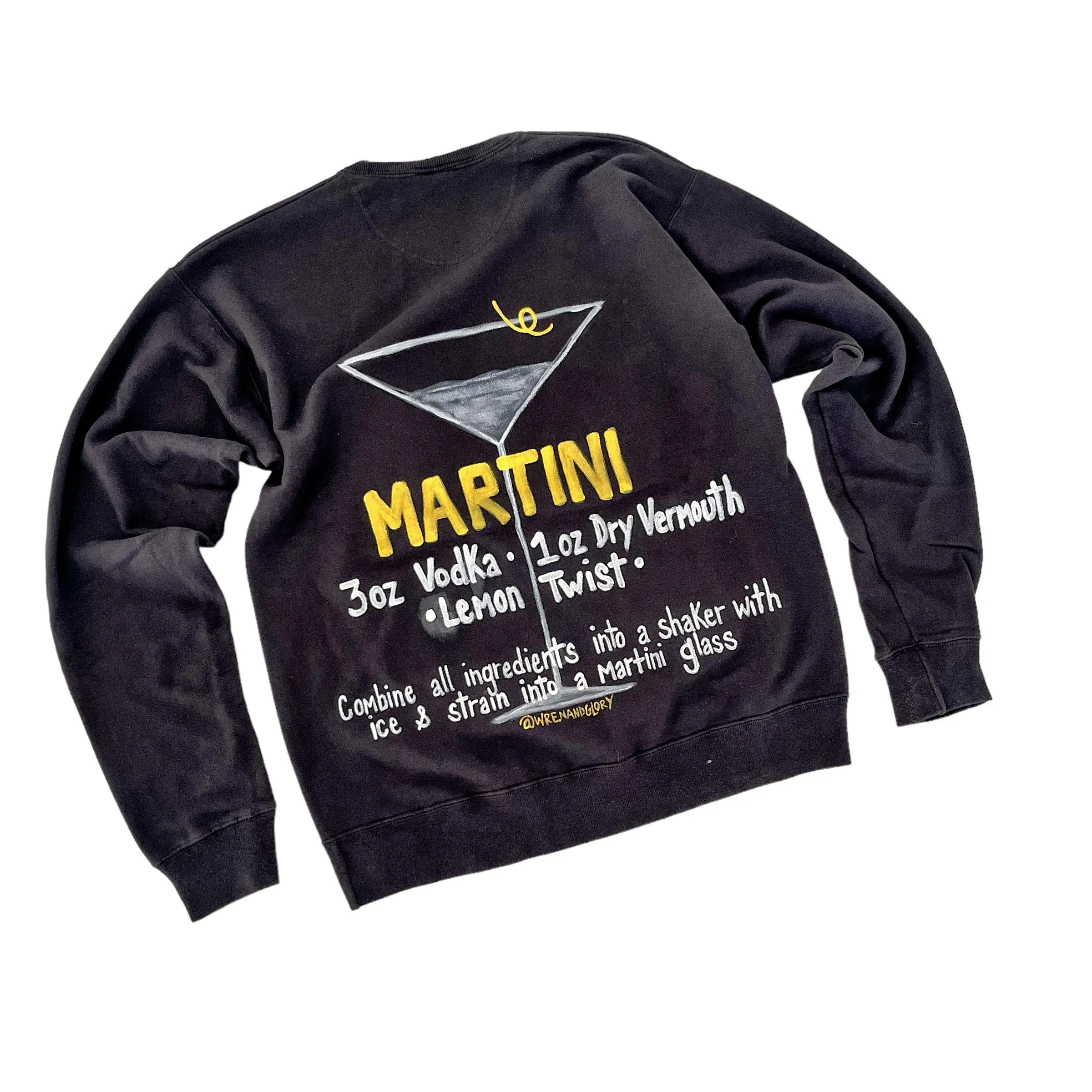 'Martini Time' Painted Crewneck