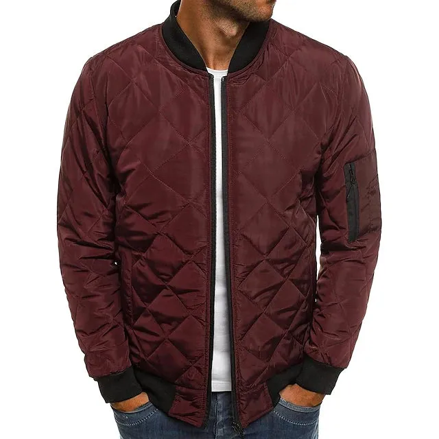 Men's Bomber Quilted Diamond Padded Jacket